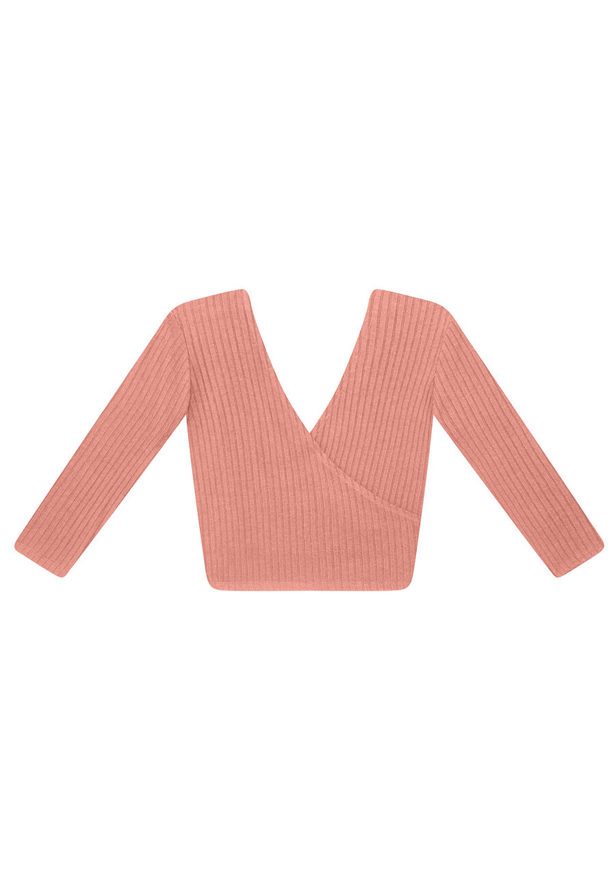 Blusa Malha Canelado Tracy Cropped, , large.