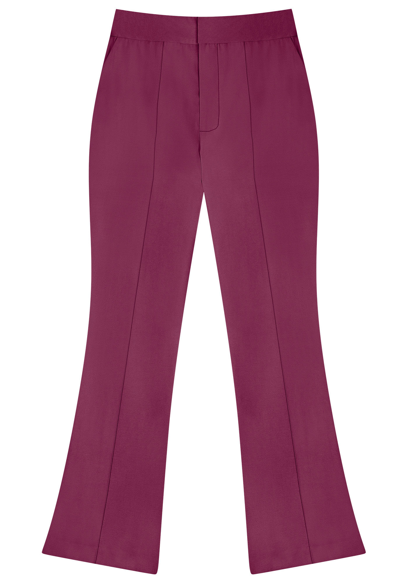 Cal&ccedil;a Flare Alfaiataria com Cintura M&eacute;dia, , large.