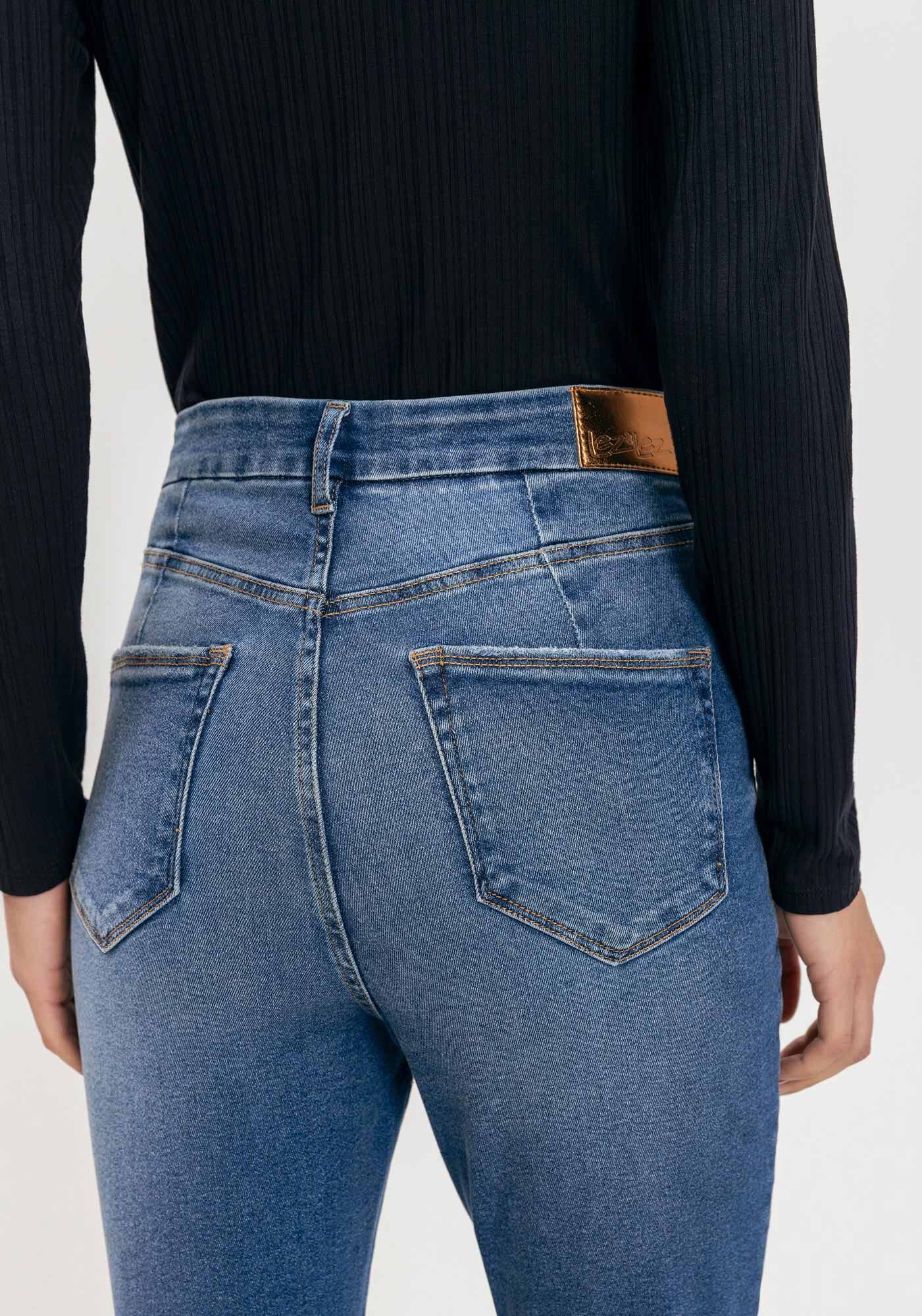 Cal&ccedil;a Jeans Skinny Contour Com Bolsos E Elastano, , large.