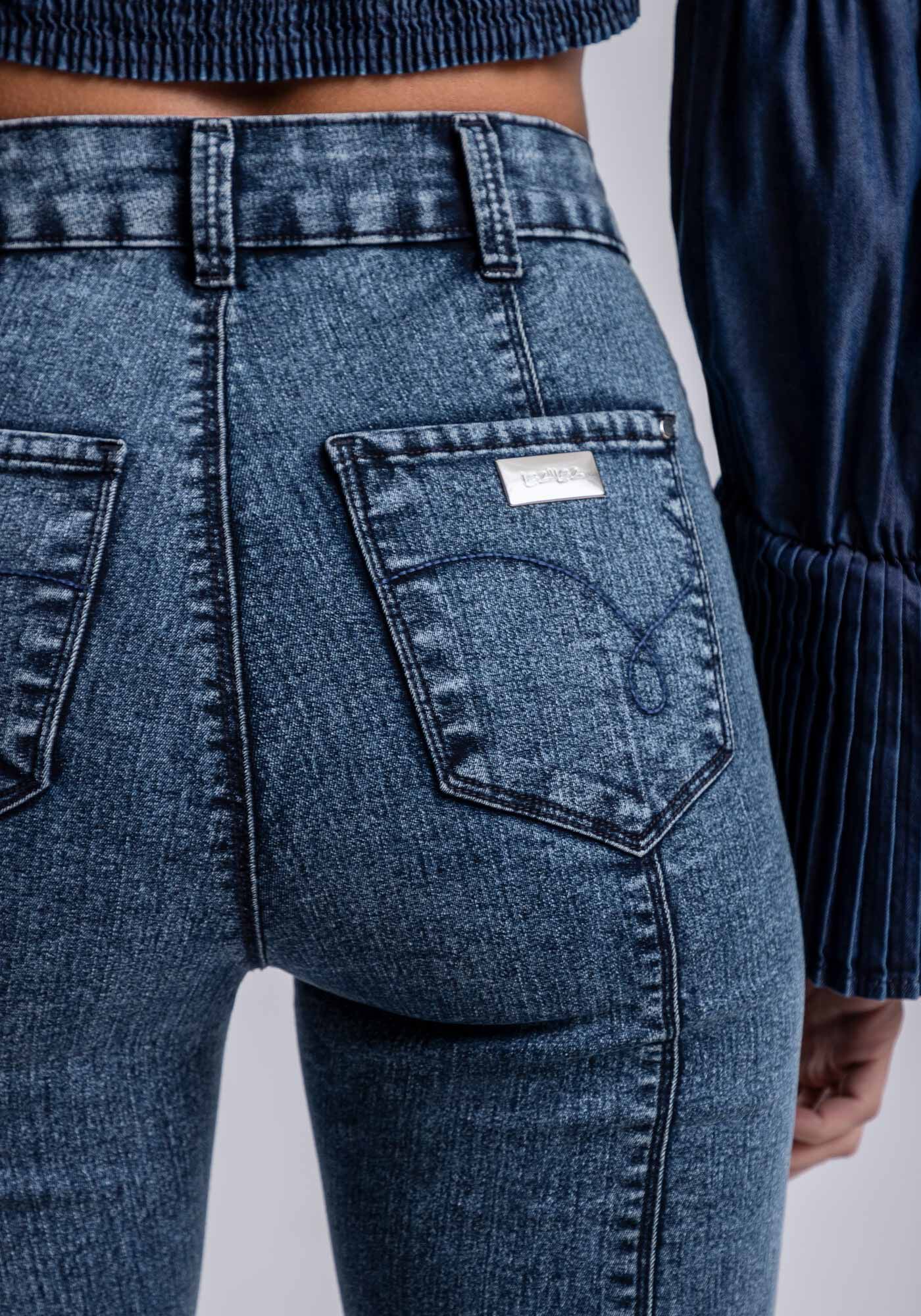 Cal&ccedil;a Jeans Jegging Cintura Super Alta Elastic, JEANS, large.