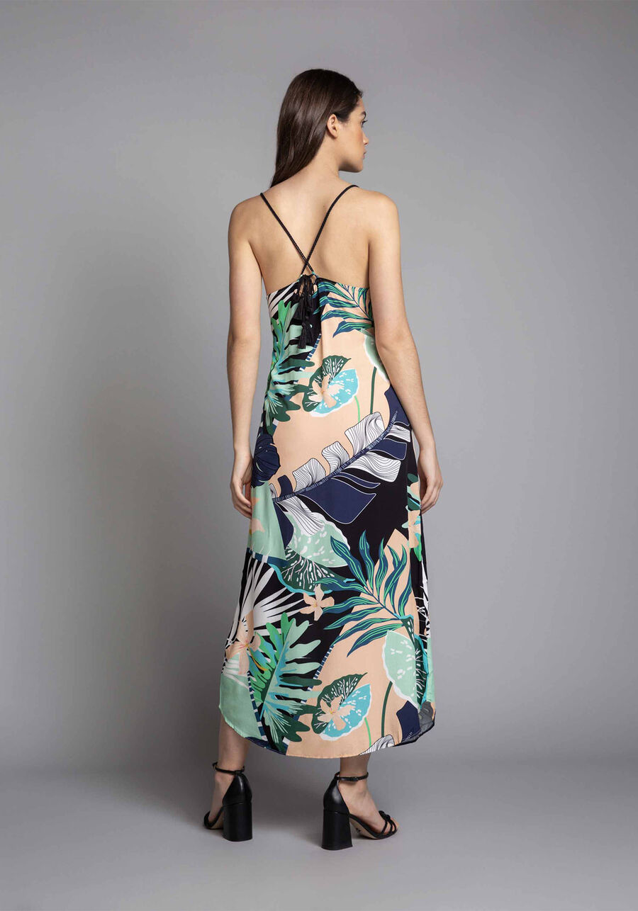Vestido com Alças Mídi Estampa, . Vestido com Alças Mídi Estampa, , large.