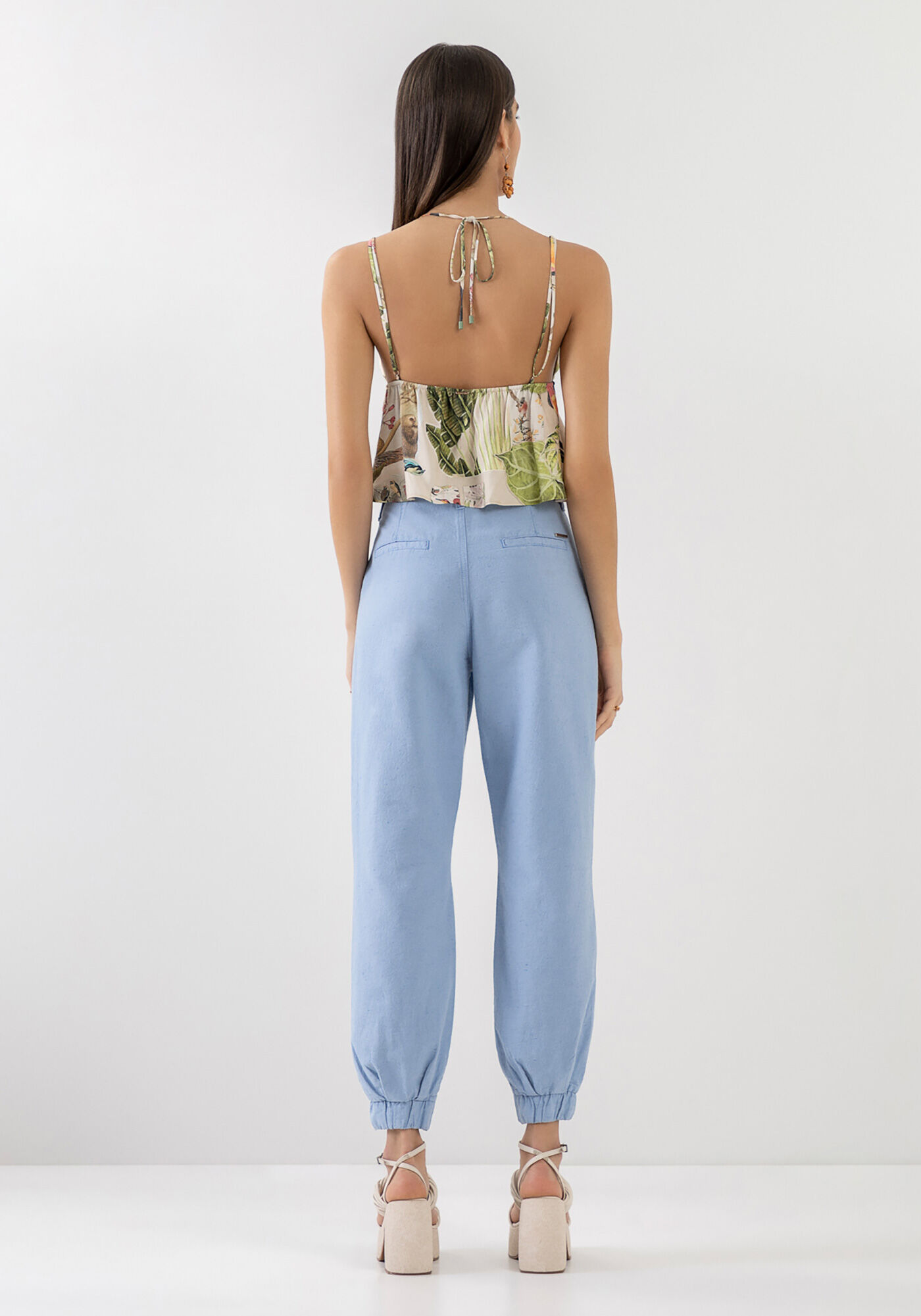 Cal&ccedil;a Baggy Sustent&aacute;vel com Pregas, AZUL TIDE, large.