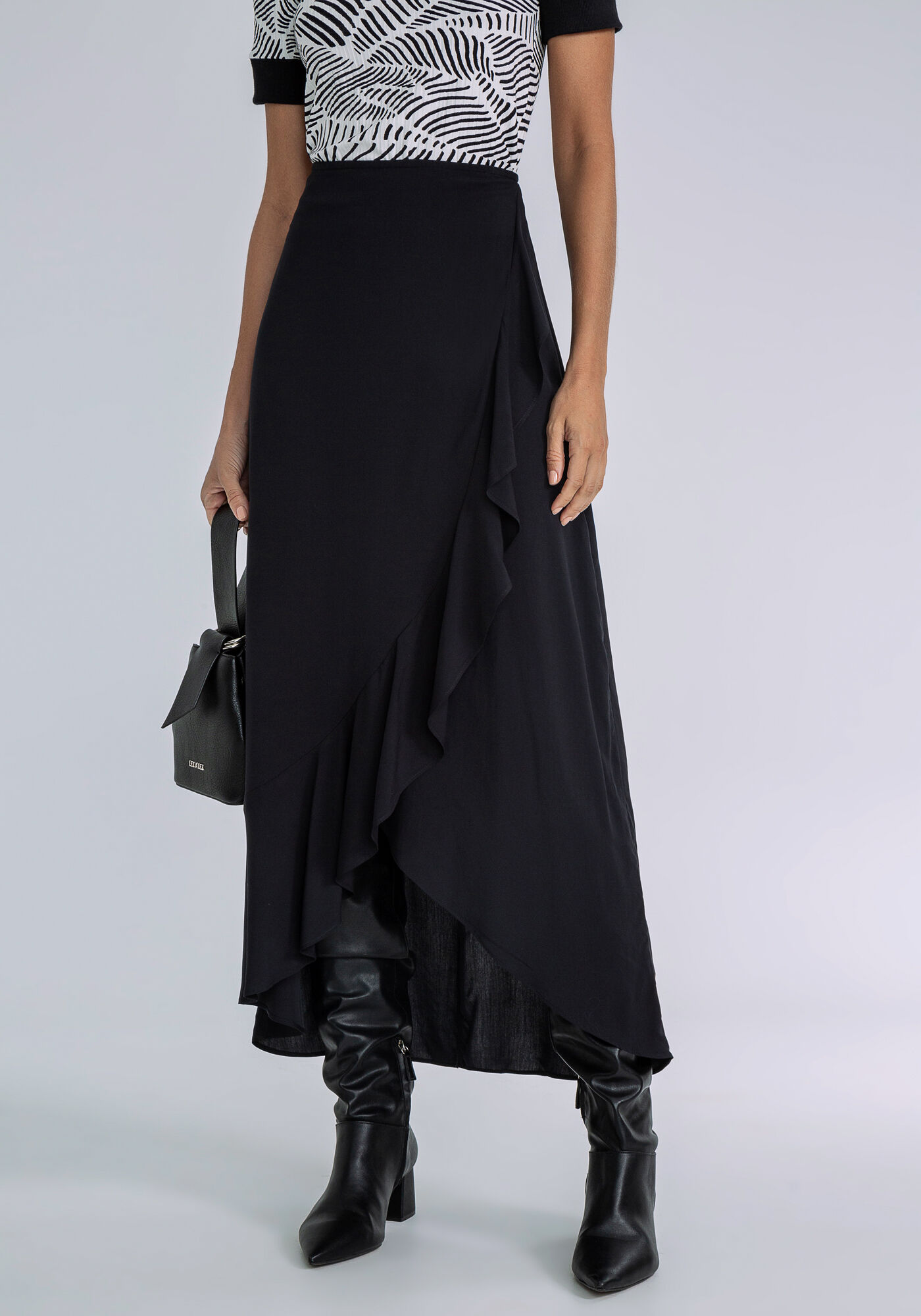 Saia M&iacute;di Babado Transpassado, , large.