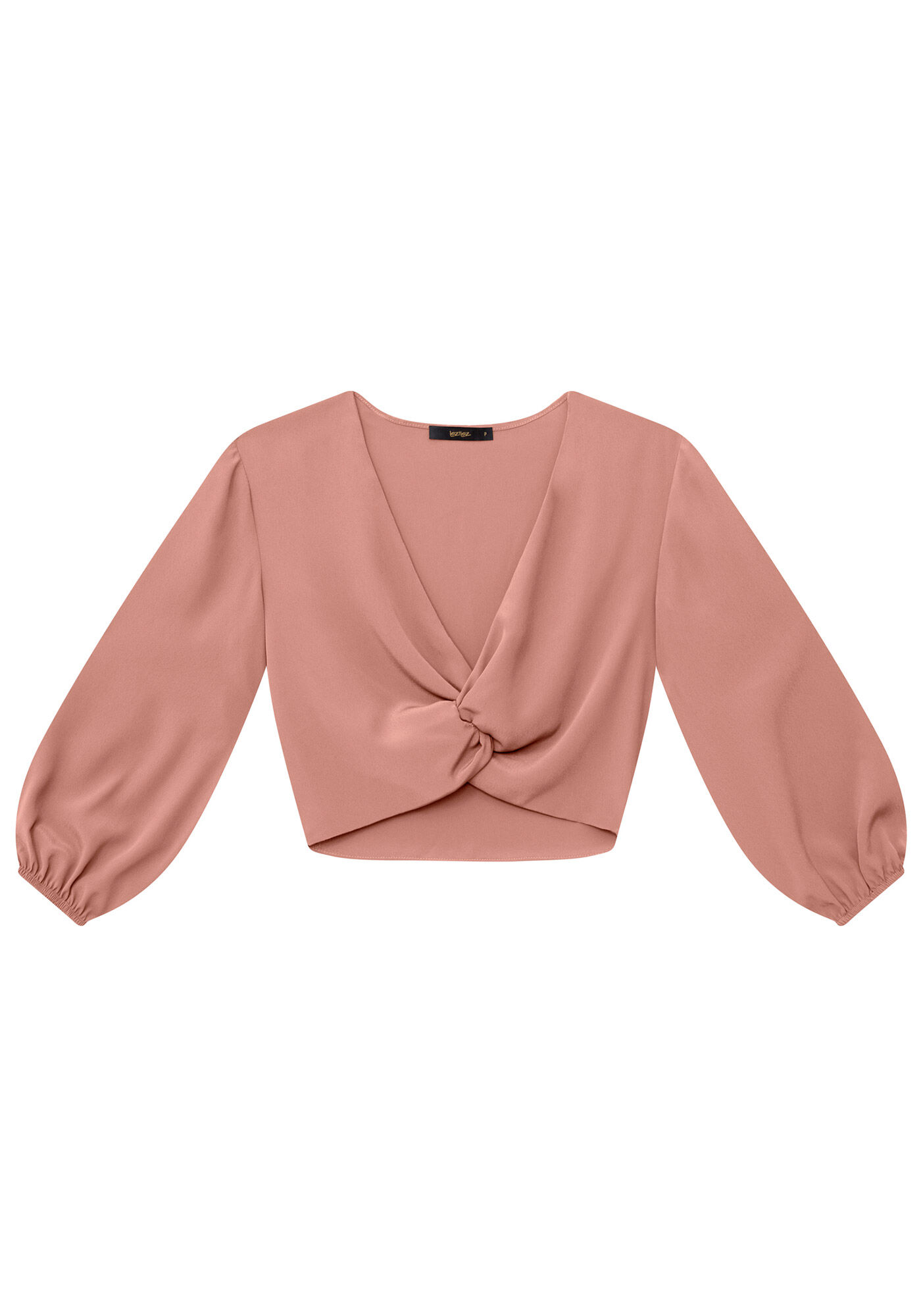 Blusa Manga 3/4 Cropped Tecido, , large.
