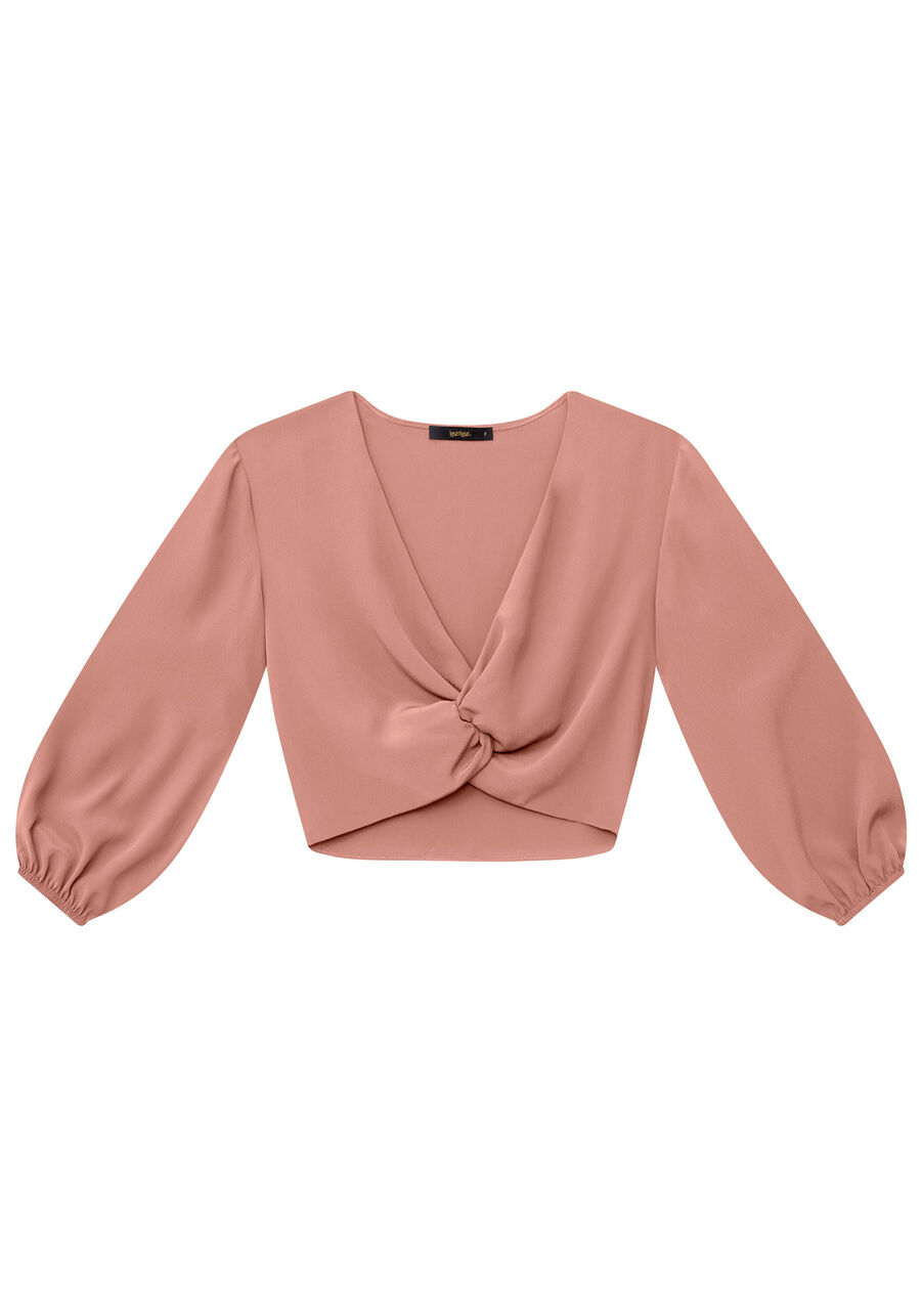 Blusa Manga 3/4 Cropped Tecido, . Blusa Manga 3/4 Cropped Tecido, , large.