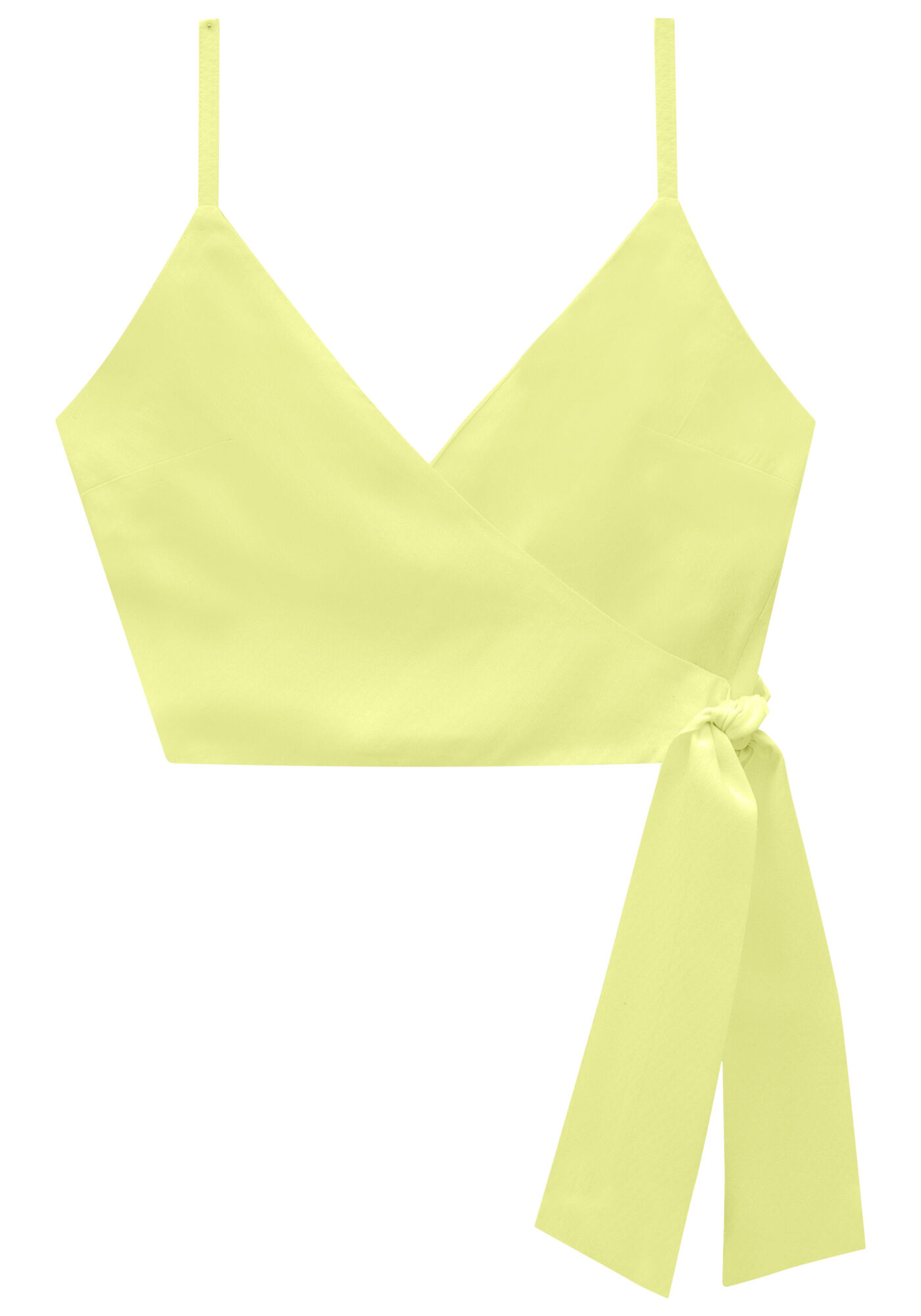 Blusa Cropped Viscose Transpassada, AMARELO OSTRA, large.