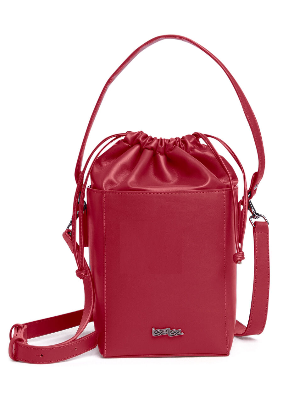 Bolsa Bucket com Alça Dupla, VERMELHO ALMOND. Bolsa Bucket com Alça Dupla, VERMELHO ALMOND, large.