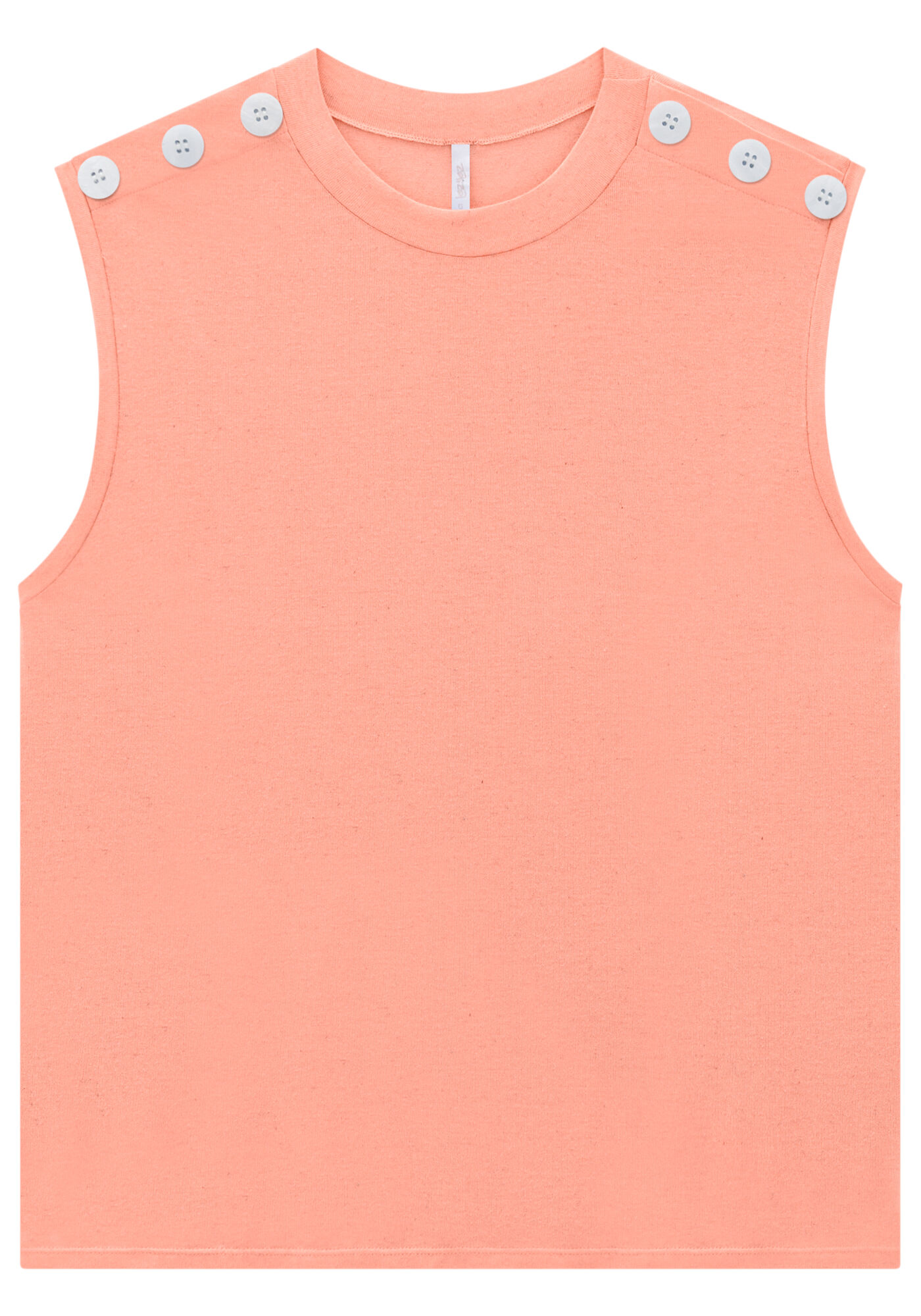 Regata em Malha com Bot&otilde;es Ombros, , large.