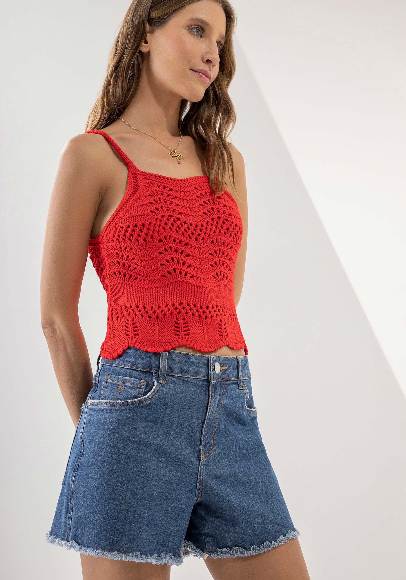 Shorts Jeans Boyfriend Sustent&aacute;vel, , large.