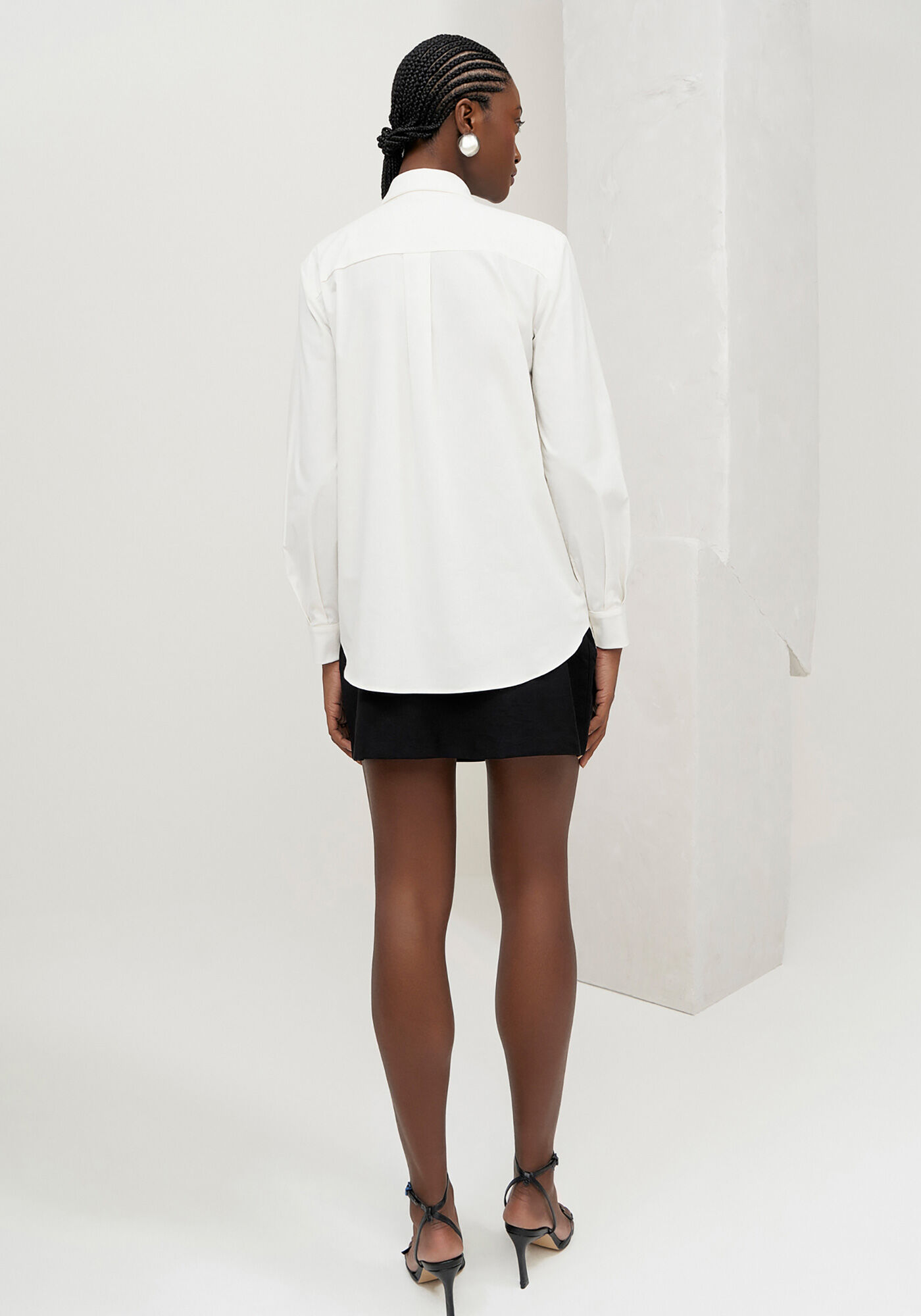 Camisa Manga Longa Off-White com Strass, , large.