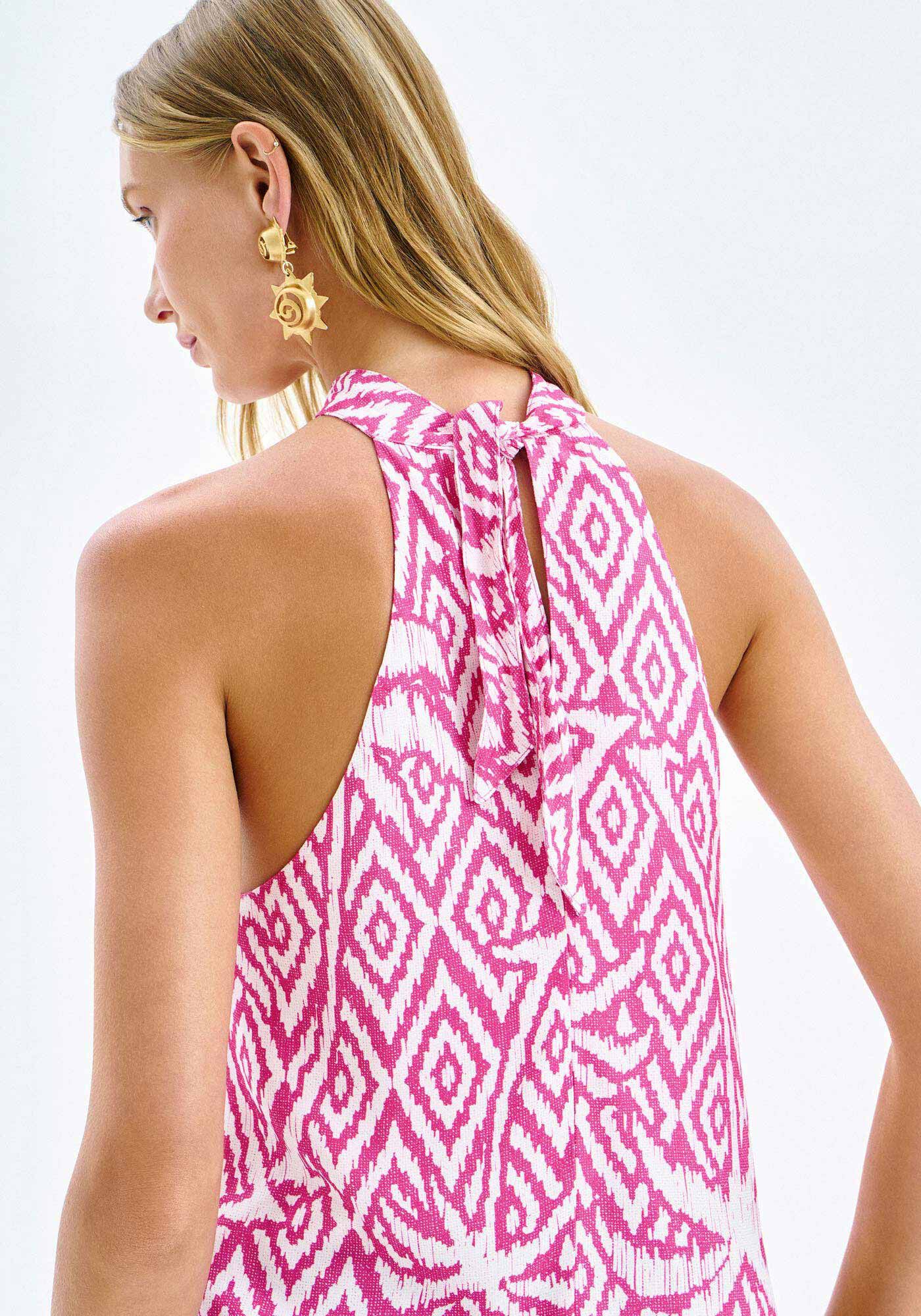 Blusa em Viscose com Gola Alta e Pedra, , large.