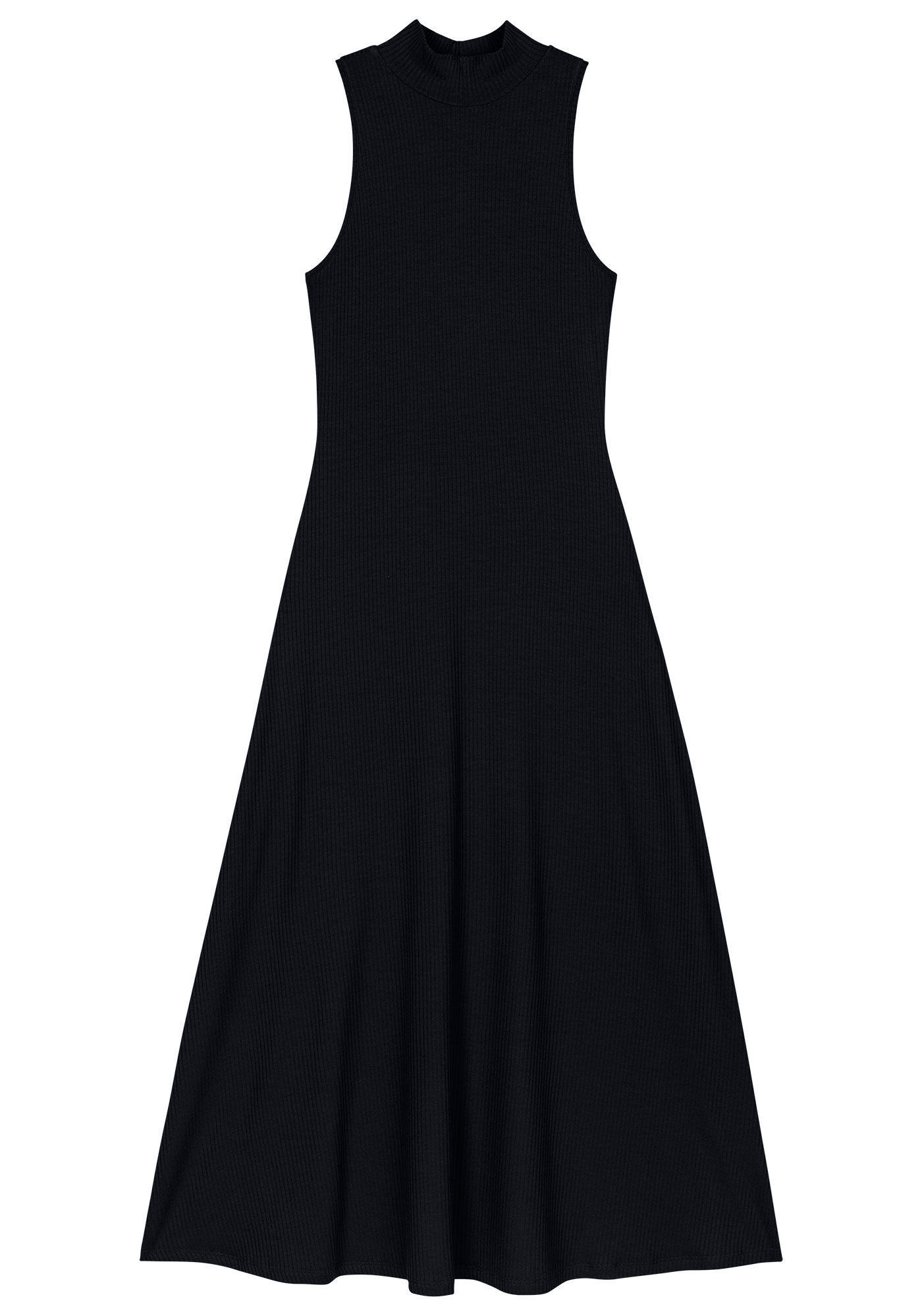 Vestido Midi Evas&ecirc; Canelado com Gola Alta, , large.