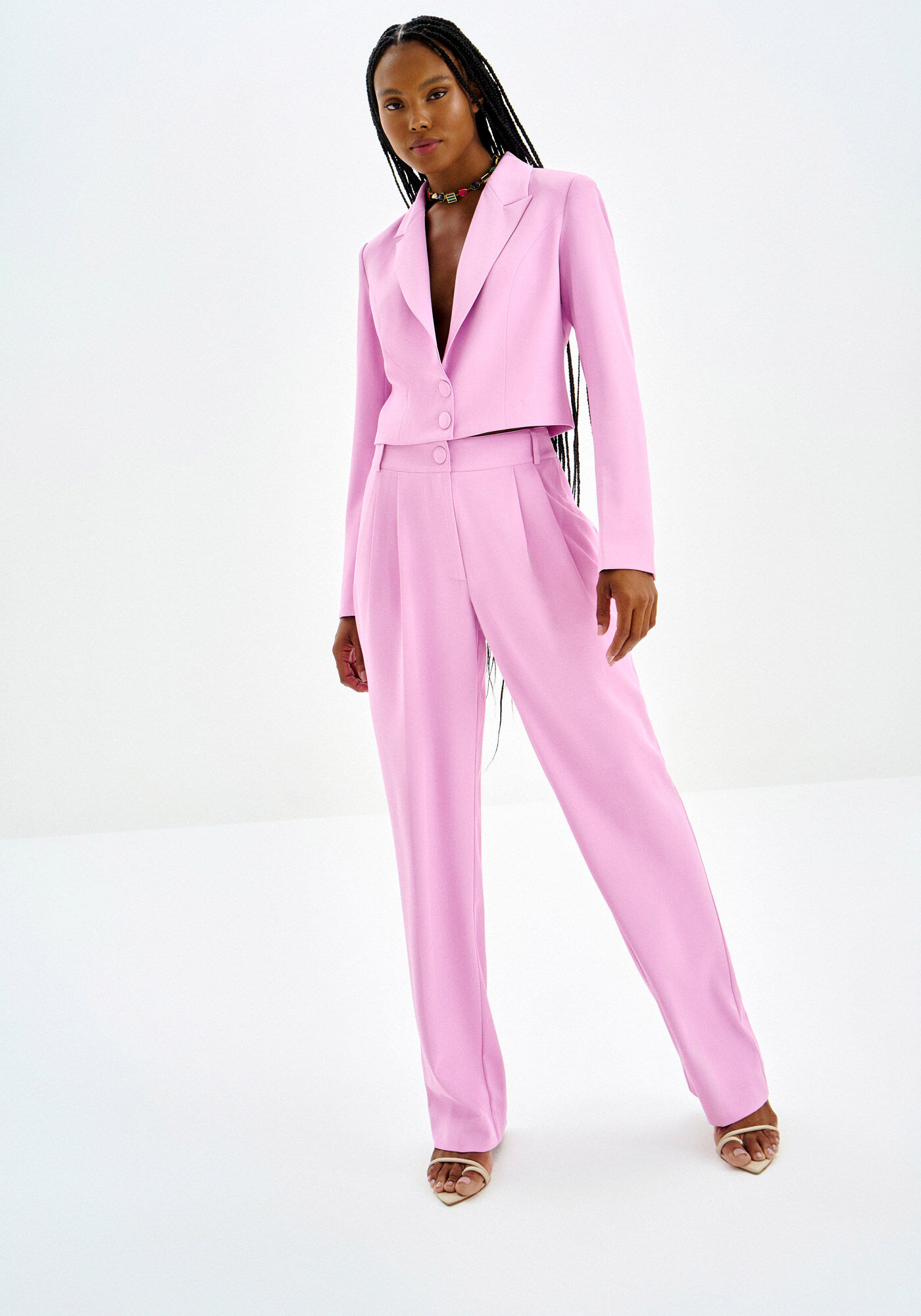 Cal&ccedil;a Reta Alfaiataria com Pregas, , large.