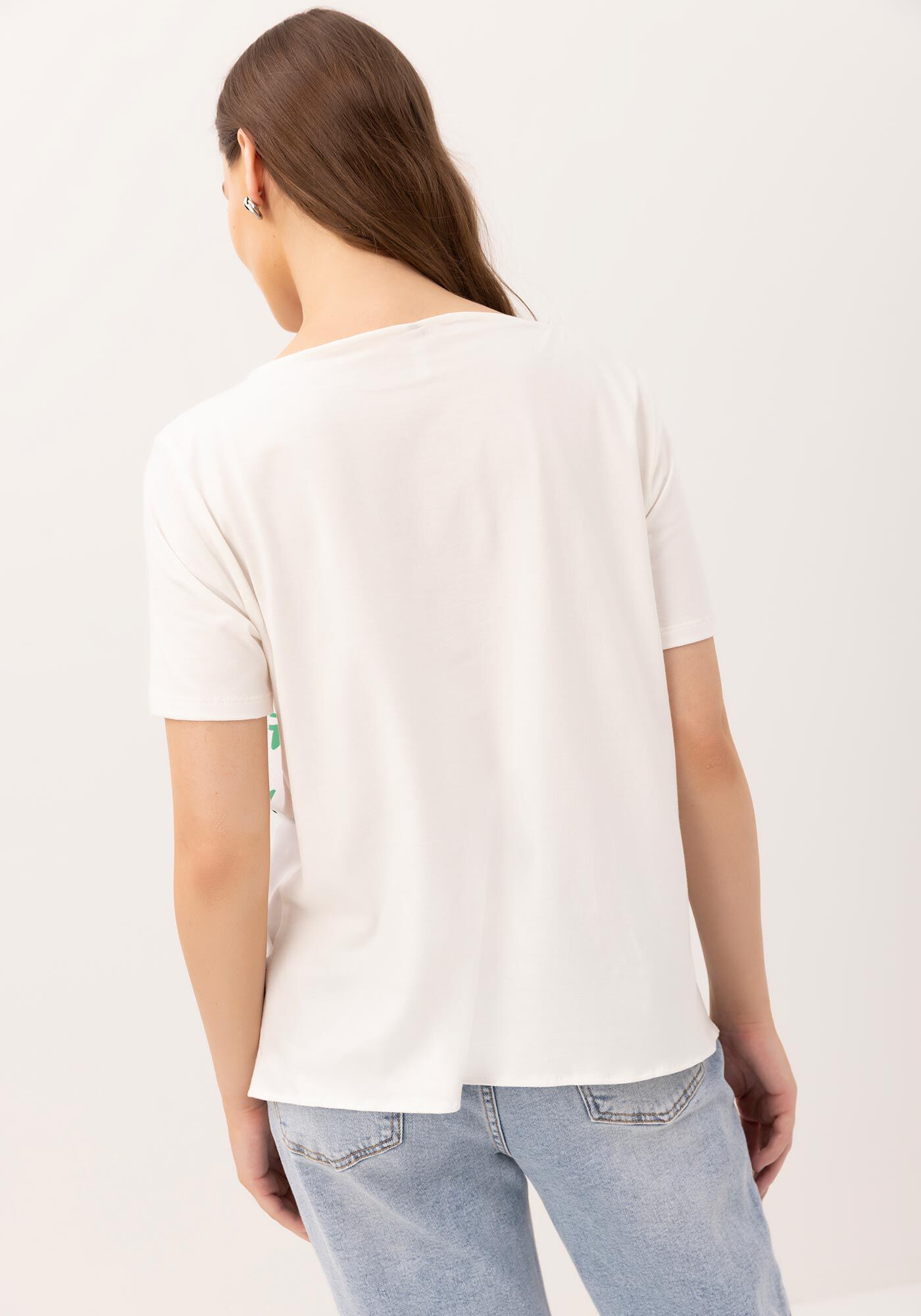 Blusa em Malha e Tecido Estampado, , large.