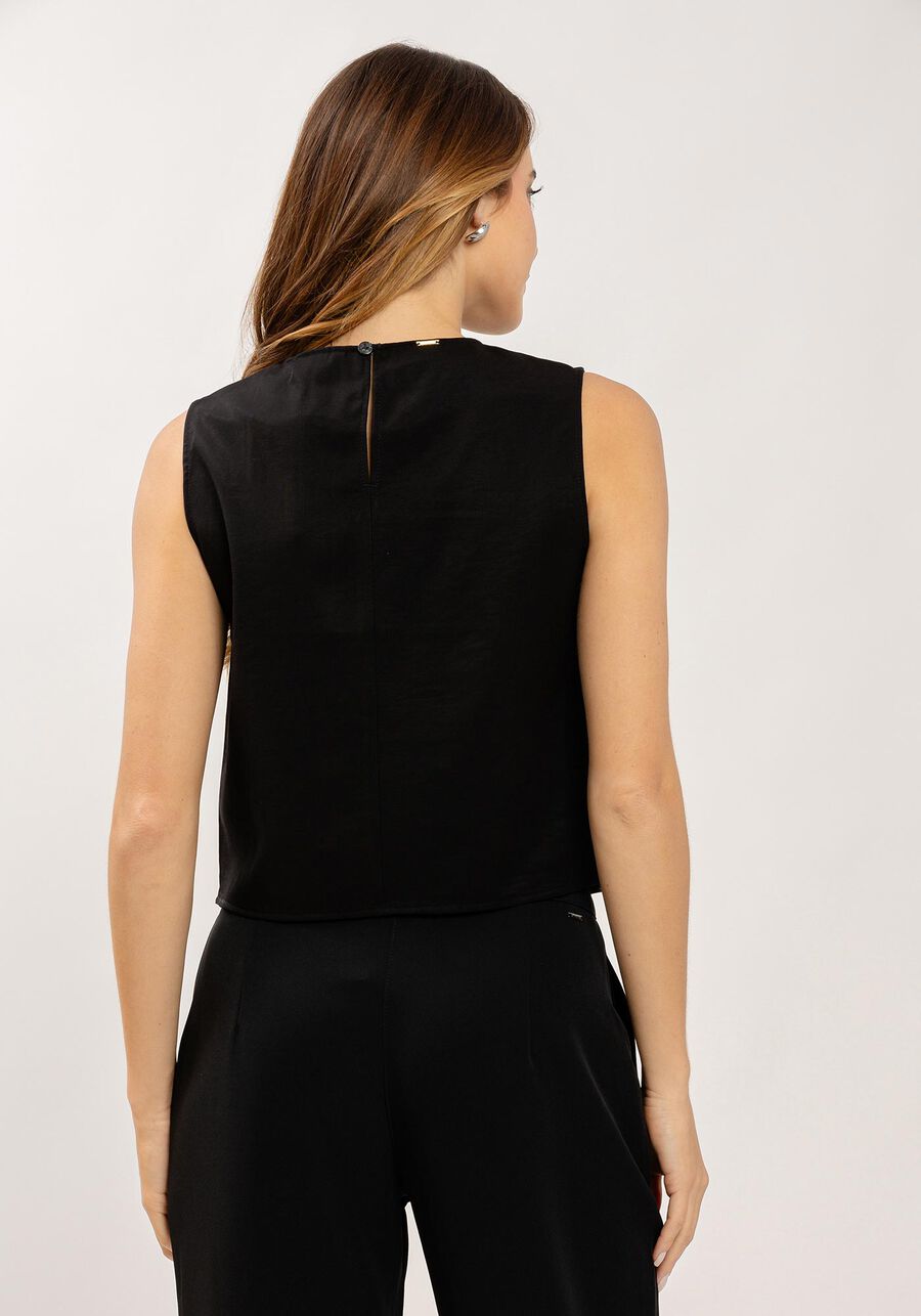 Blusa com Bordado Paisley Lurex, . Blusa com Bordado Paisley Lurex, , large.