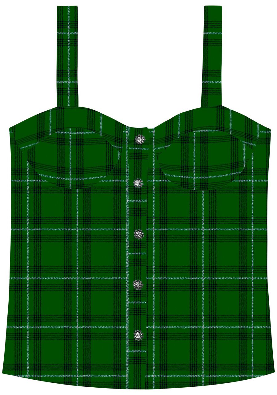 Blusa De Alças Xadrez Em Algodão Com Botões Frontais, . Blusa De Alças Xadrez Em Algodão Com Botões Frontais, , large.