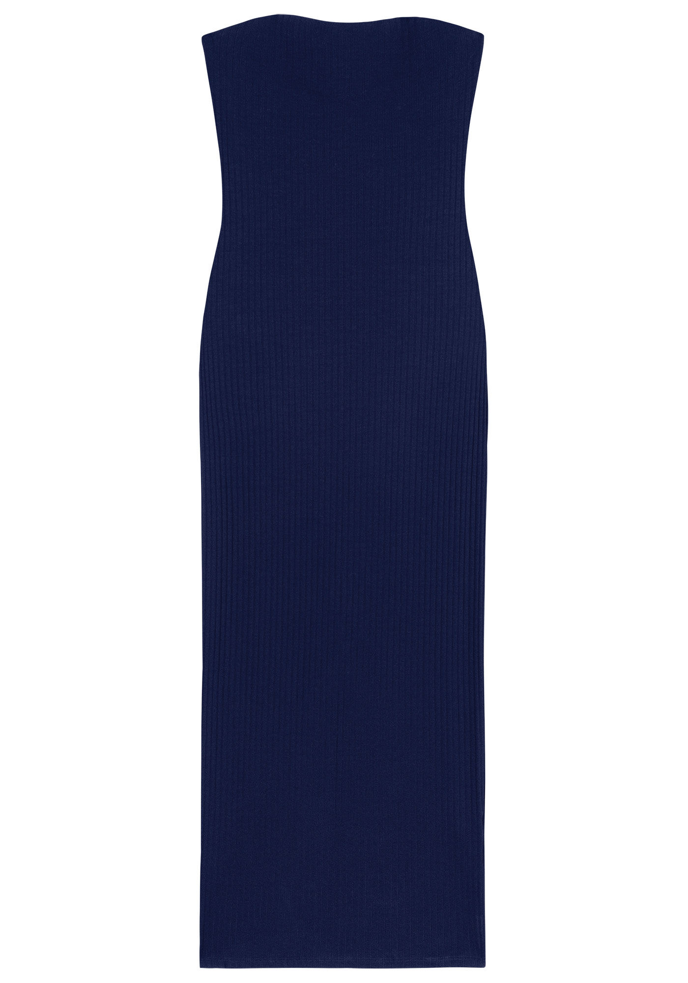 Vestido Midi Canelado Sem Al&ccedil;a, , large.