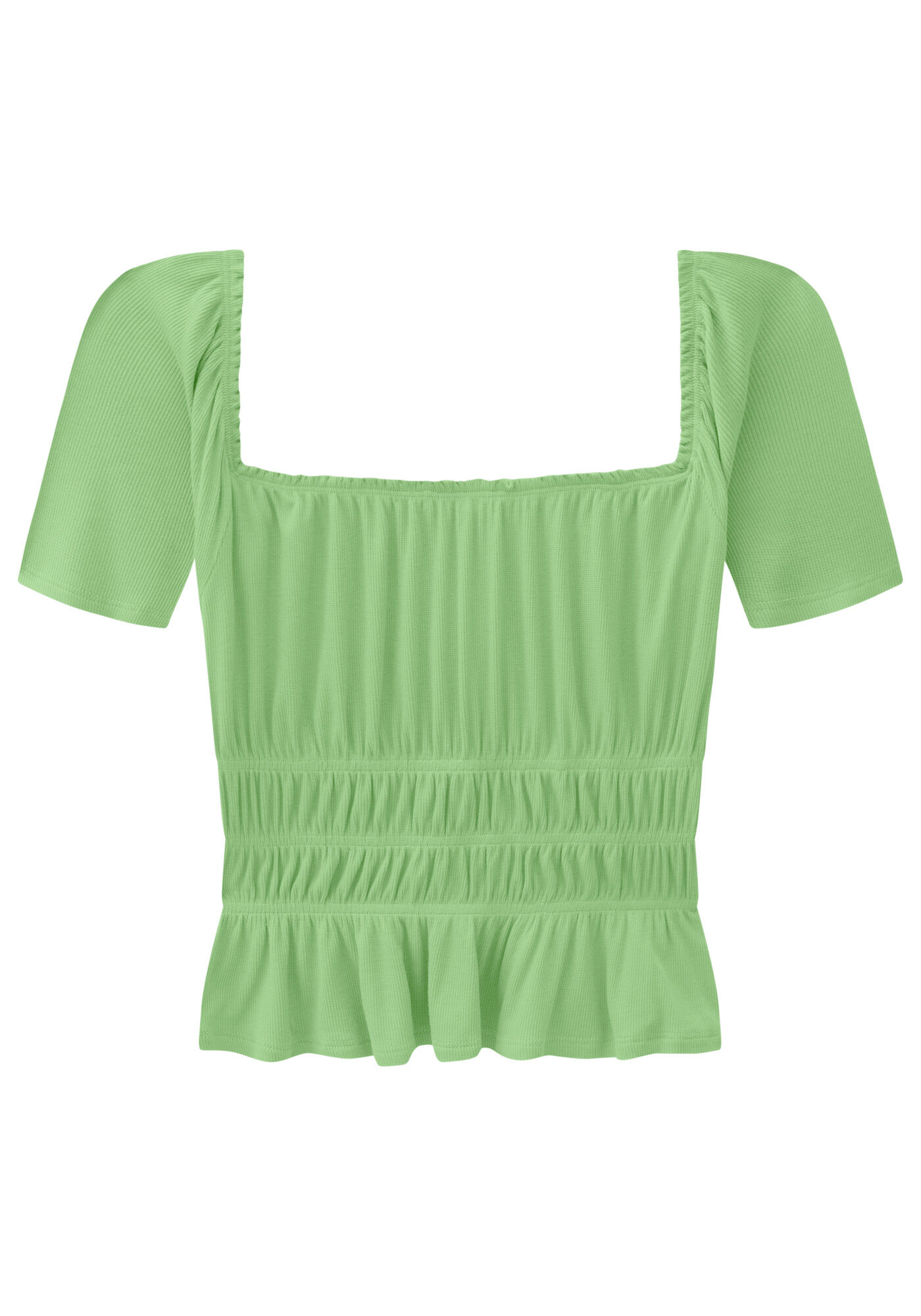 Blusa Manga Curta com El&aacute;stico Cintura, , large.