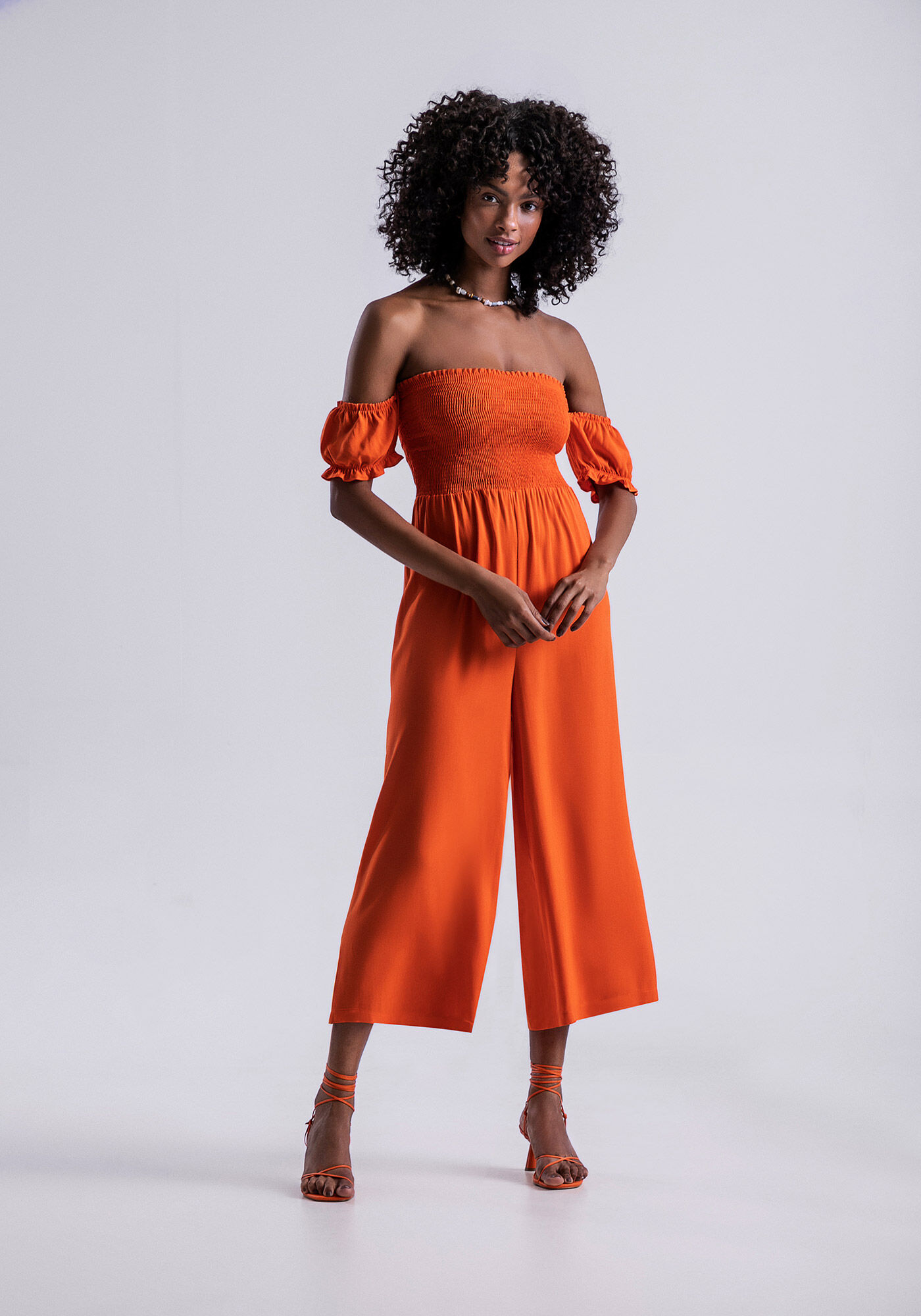 Macac&atilde;o Midi em Viscose Ombro a Ombro Lastex, , large.