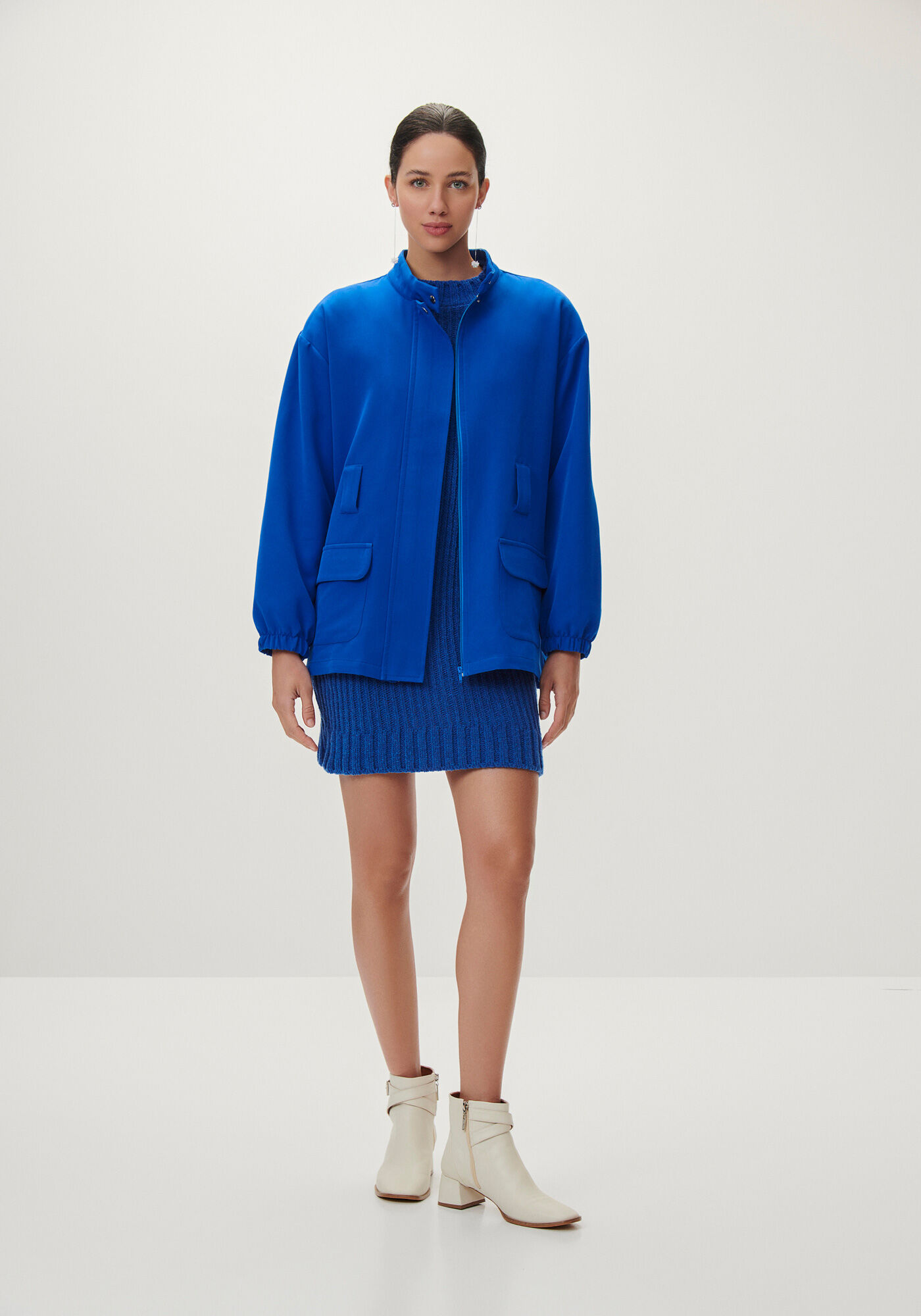 Jaqueta Parka Alongada com Cinto, , large.