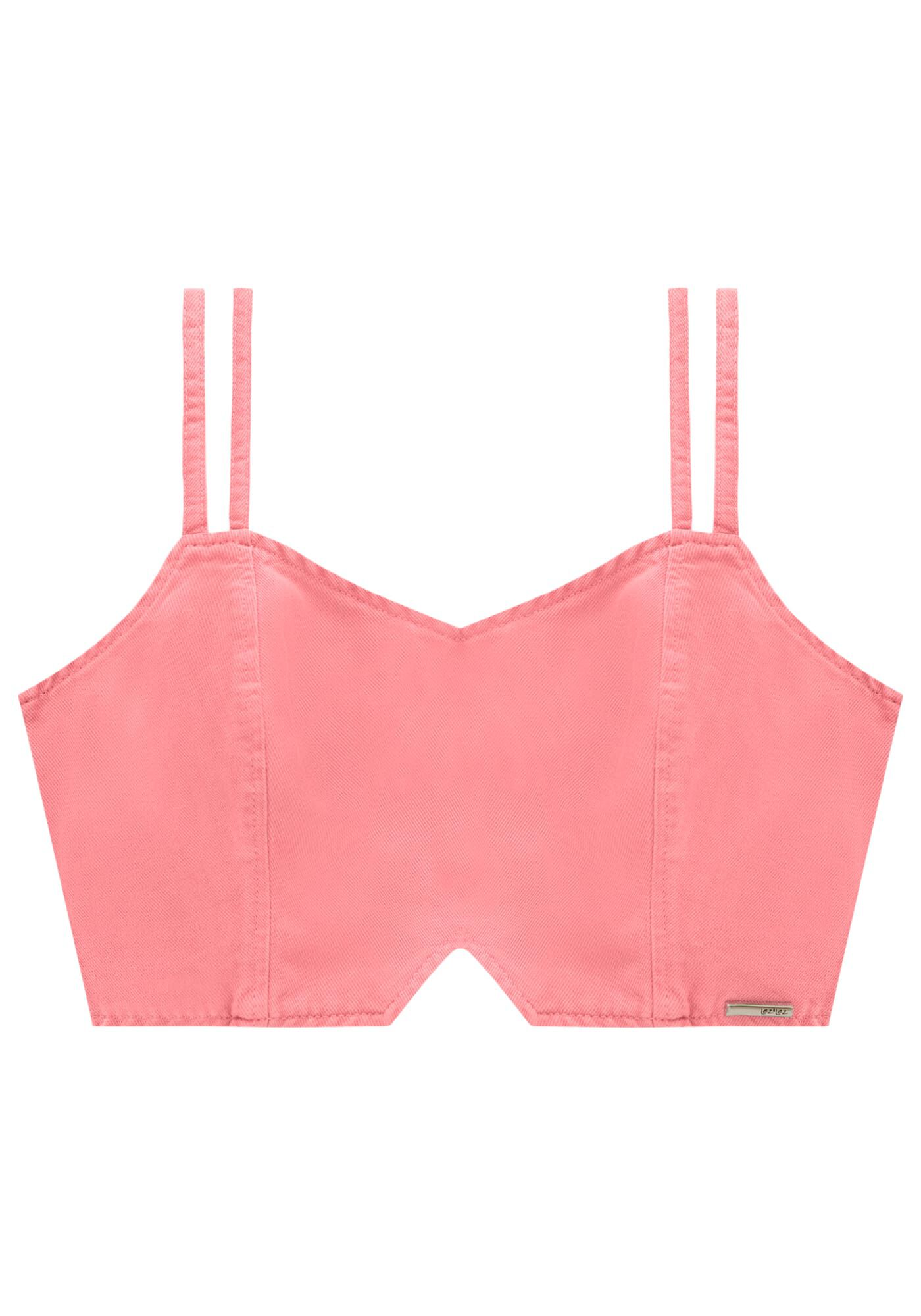 Blusa Jeans Cropped com Al&ccedil;as, , large.