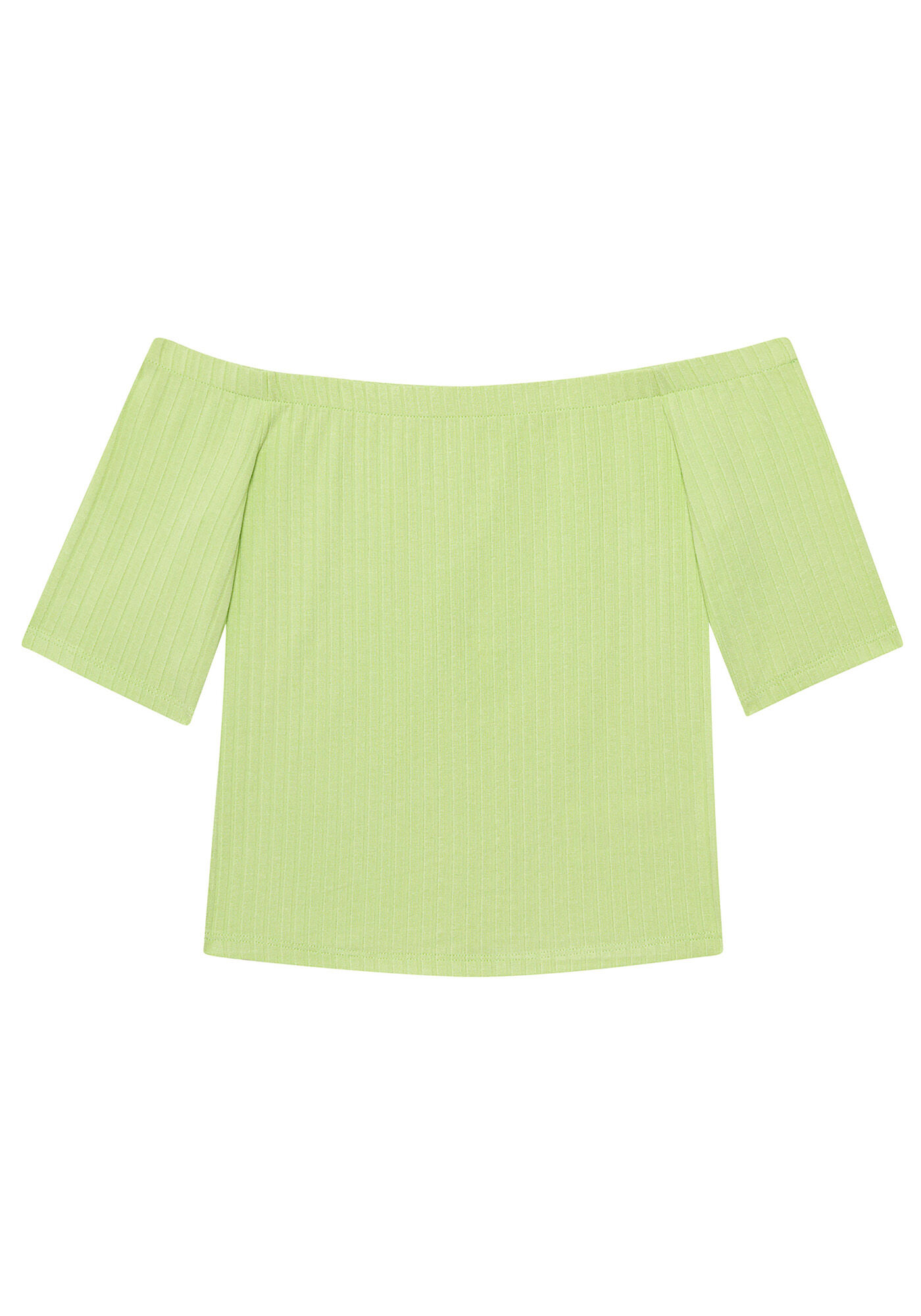Blusa Malha Canelado Tracy Cropped, , large.