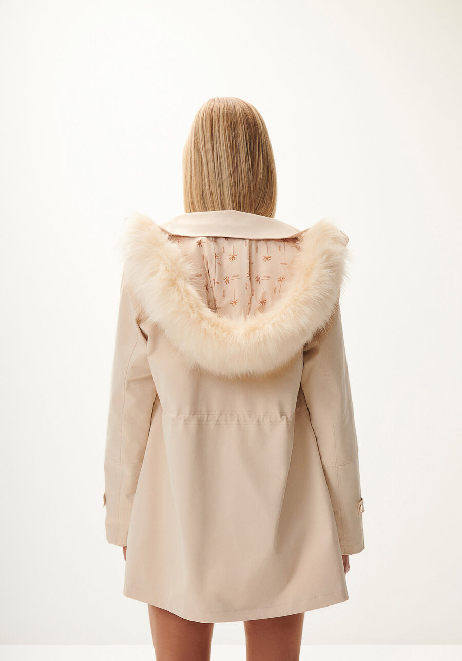 Casaco Alongado com Capuz Removível Pelo, . Casaco Alongado com Capuz Removível Pelo, , large.