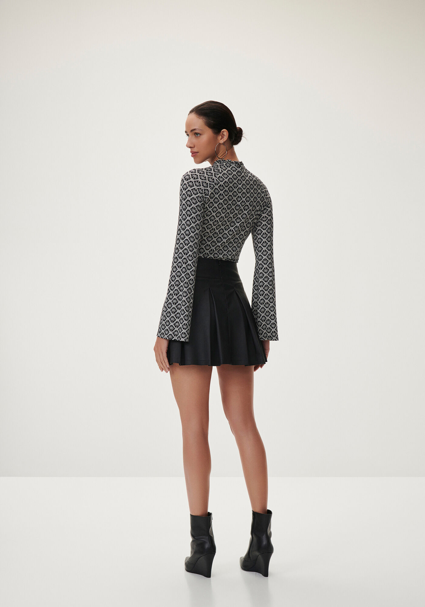 Blusa shop flare estampada