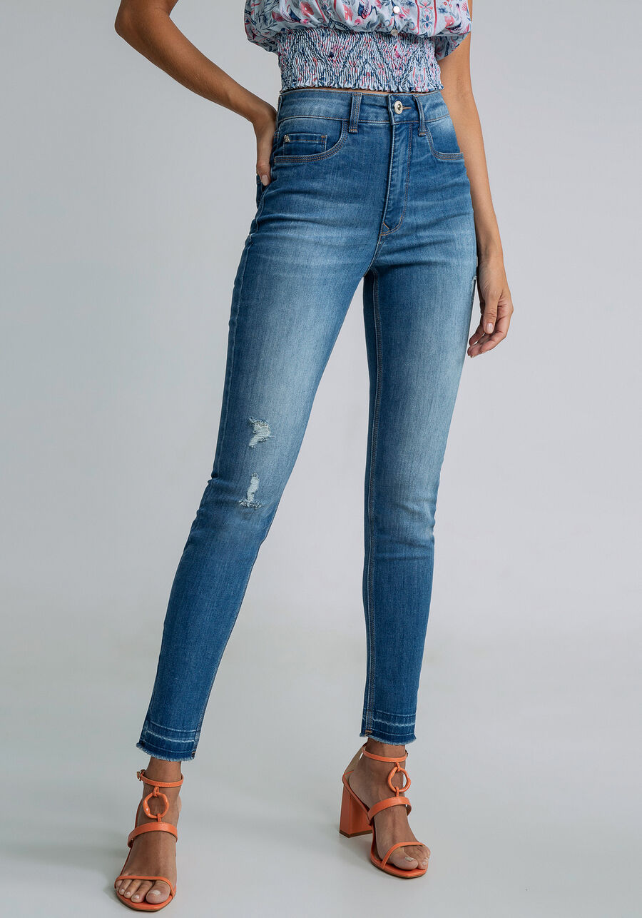 Calça Jeans Skinny Cropped Aruba Elastic, JEANS. Calça Jeans Skinny Cropped Aruba Elastic, JEANS, large.