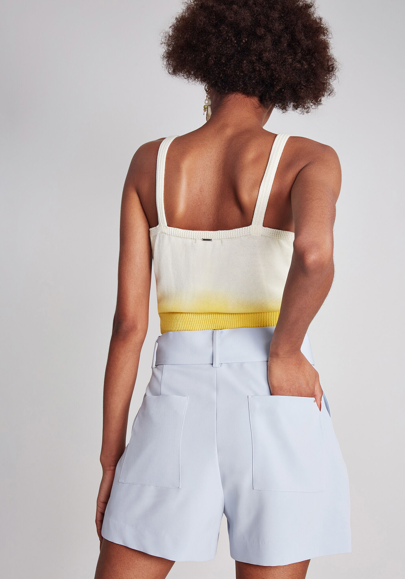 Shorts Cintura Alta com Cinto, , large.