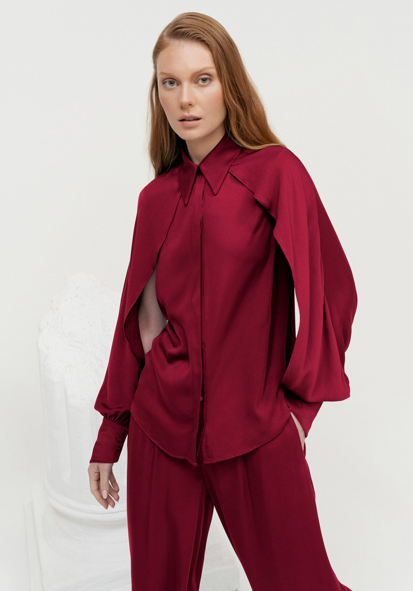 Camisa Manga Longa com Recorte Sobreposto, , large.