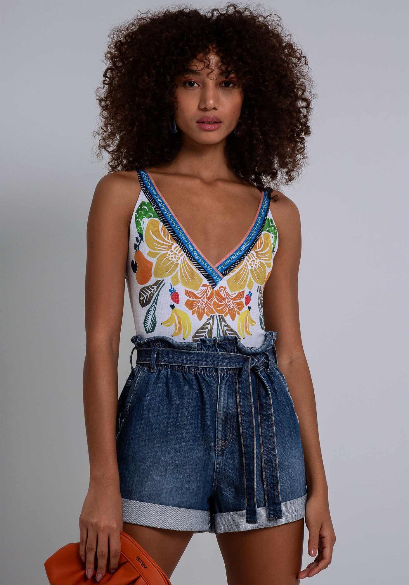 Body com Al&ccedil;as em Malha Modelli com Decote V, GRAVIOLA, large.