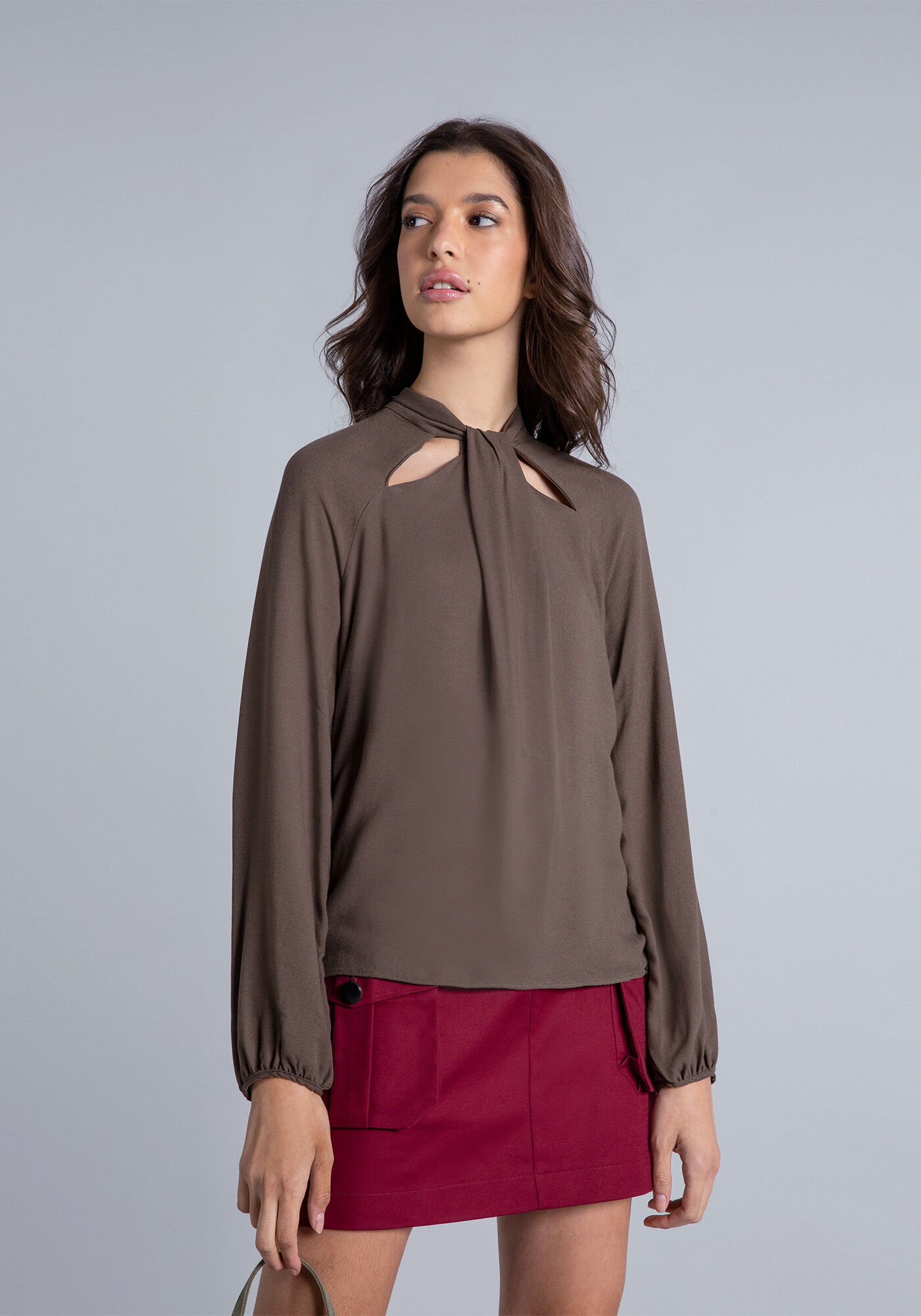 Blusa Manga Longa Recorte, , large.