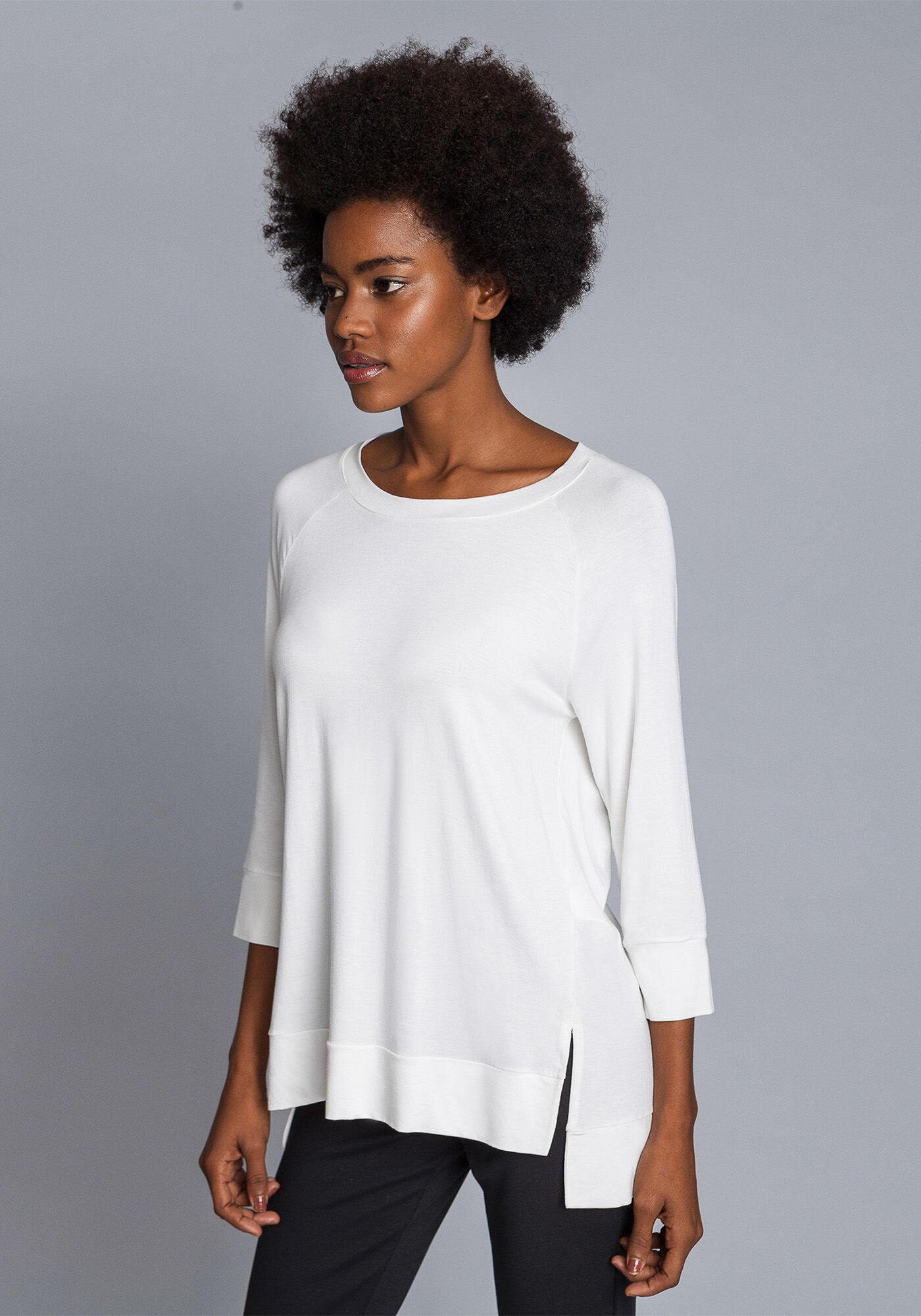 Blusa Mangas 3/4 B&aacute;sica, , large.