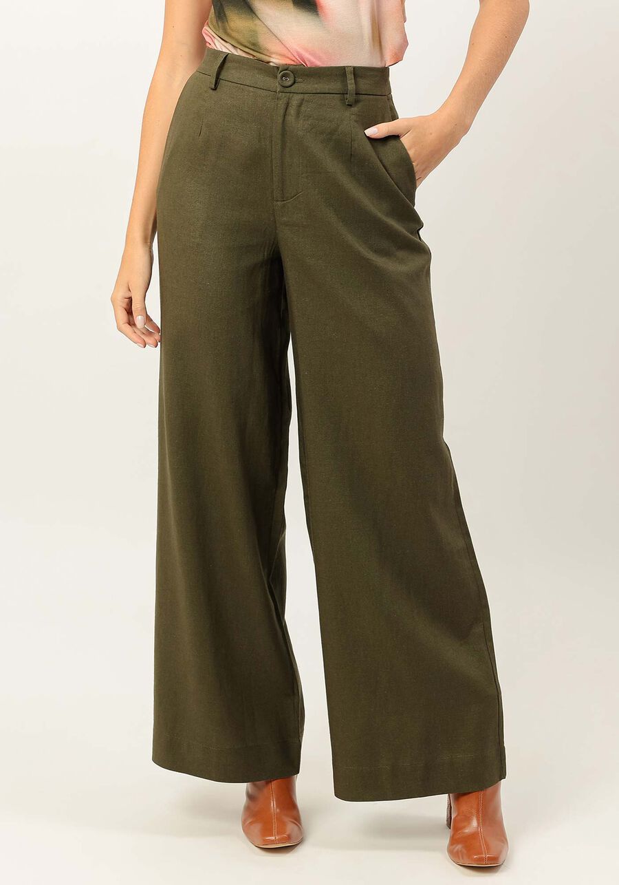 Calça Reta em Linho Alfaiataria, . Calça Reta em Linho Alfaiataria, , large.