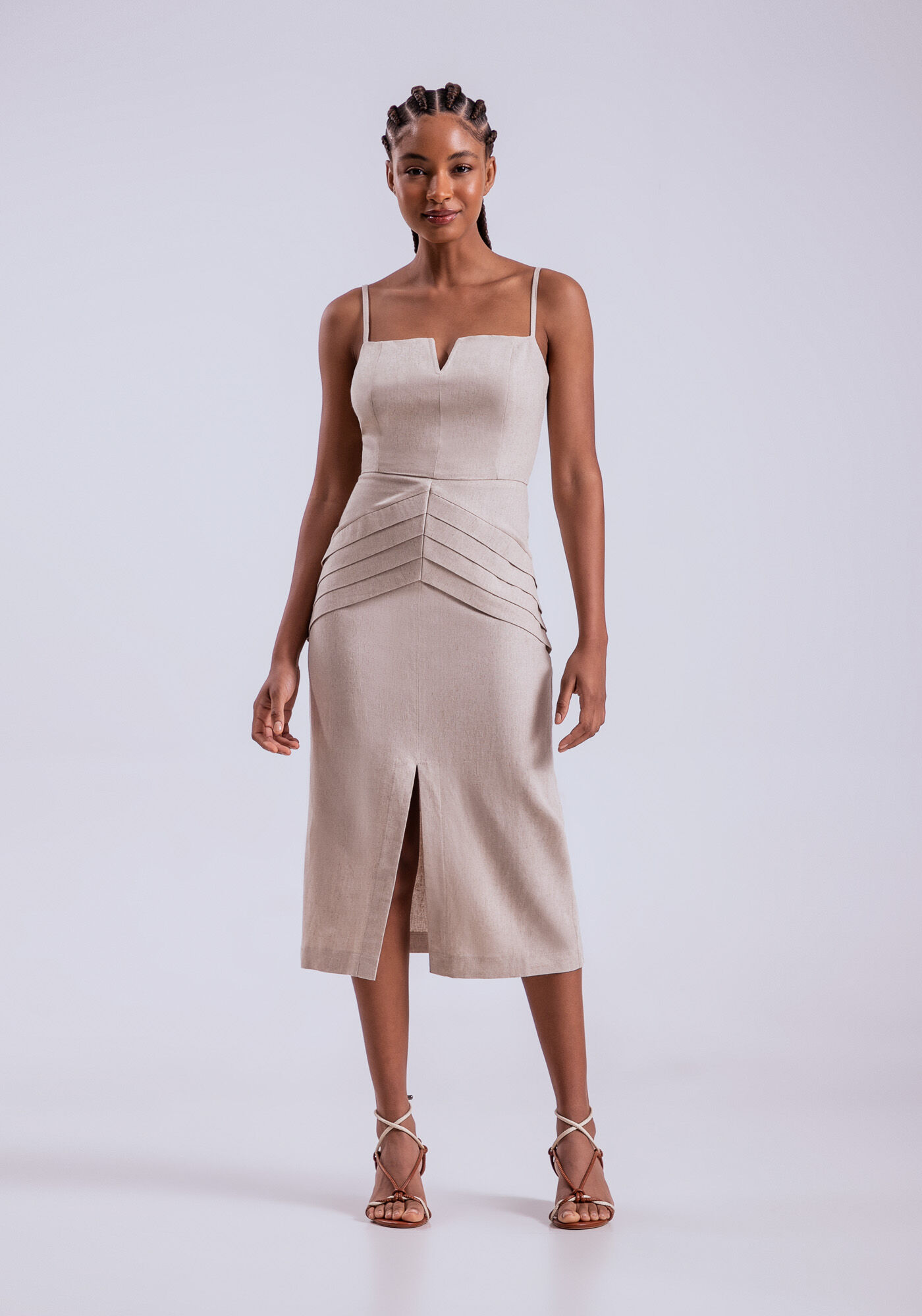 Sandalia para vestido midi clearance