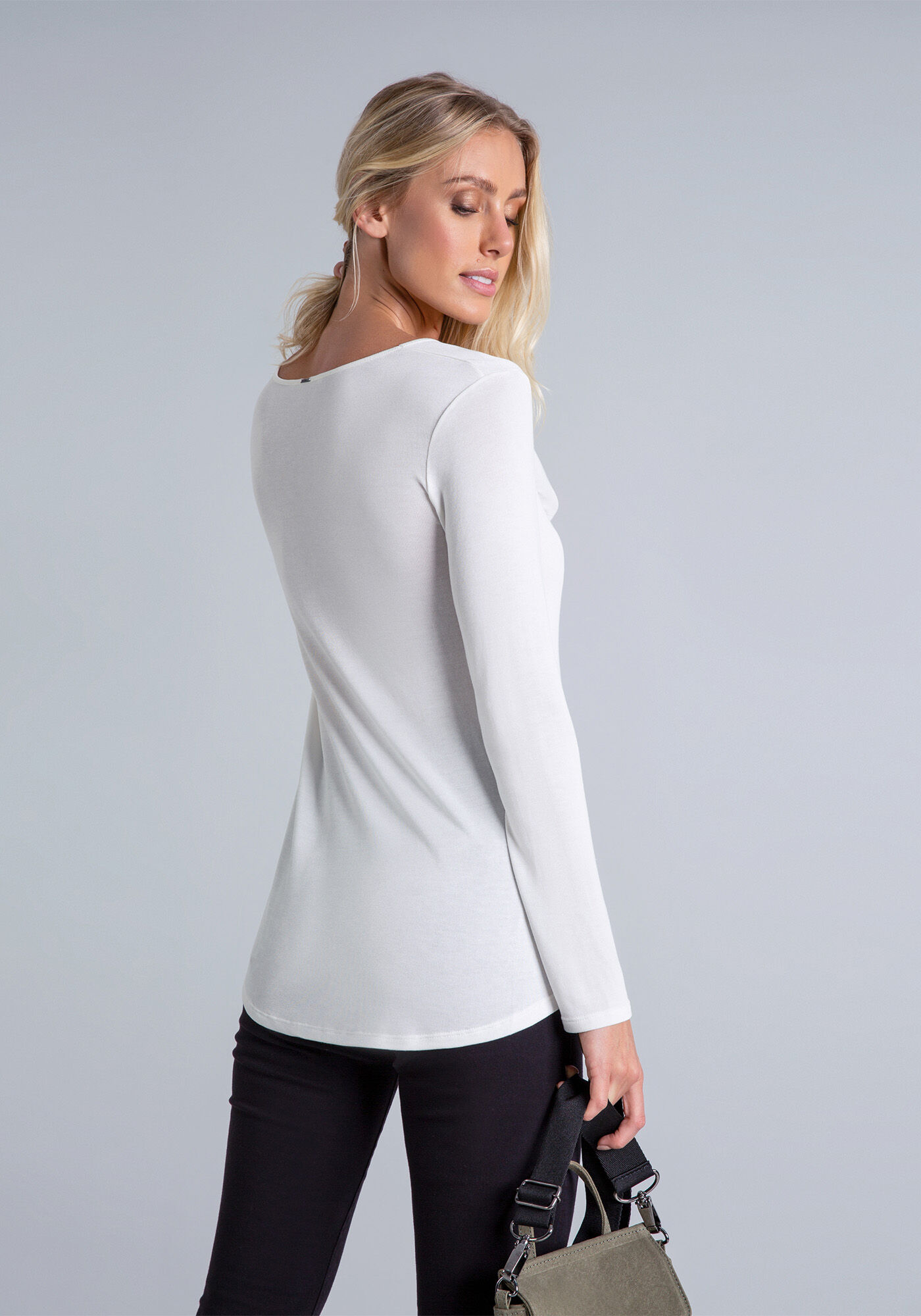 Blusa Manga Longa B&aacute;sica, , large.