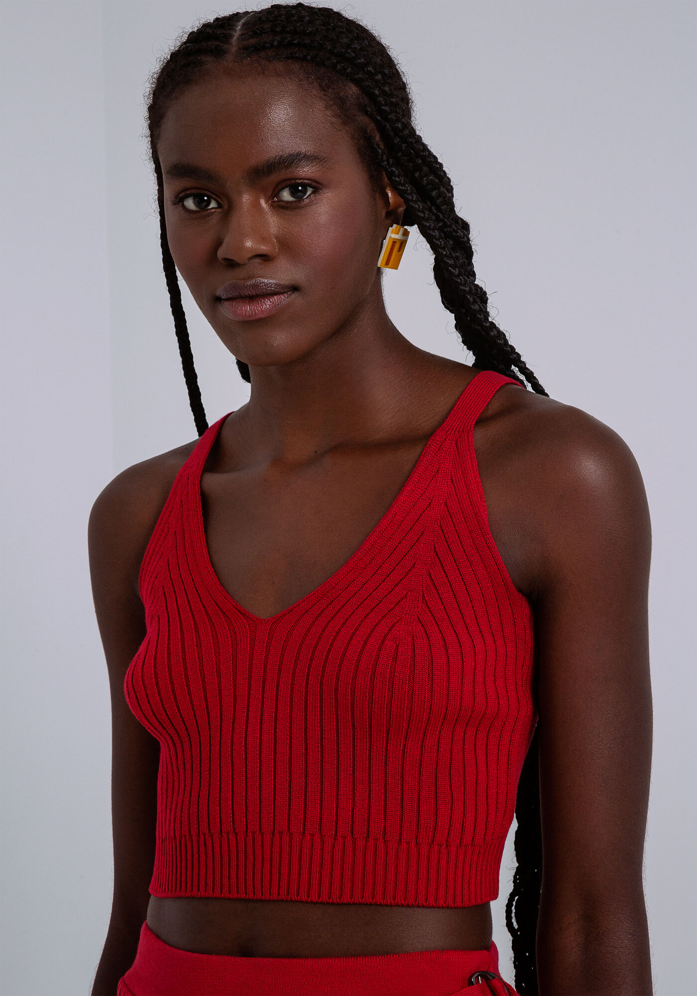 Blusa com Al&ccedil;as Cropped Tric&ocirc;, , large.