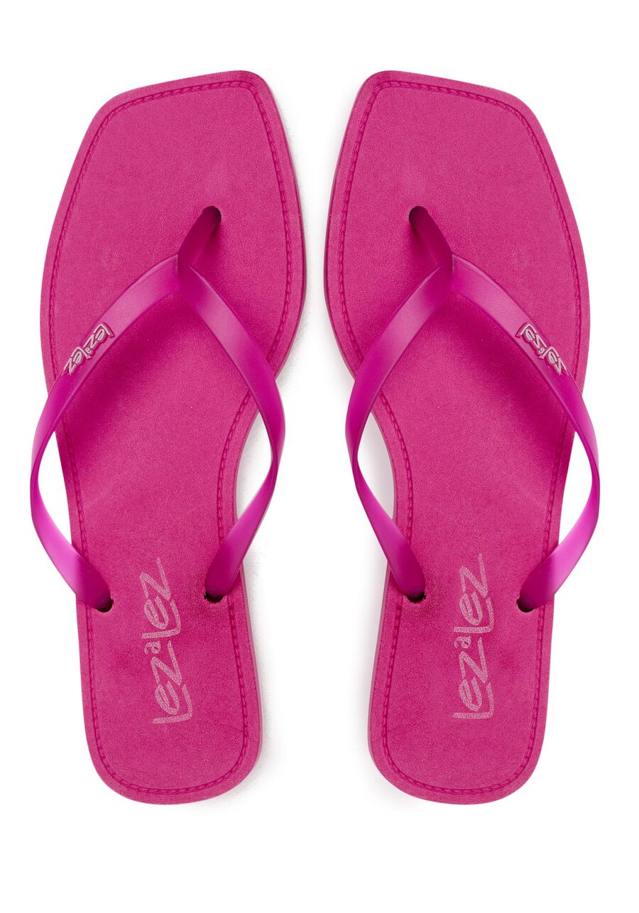 Chinelo Lez a Lez com Bico Quadrado, ROSA HIGH PINK. Chinelo Lez a Lez com Bico Quadrado, ROSA HIGH PINK, large.