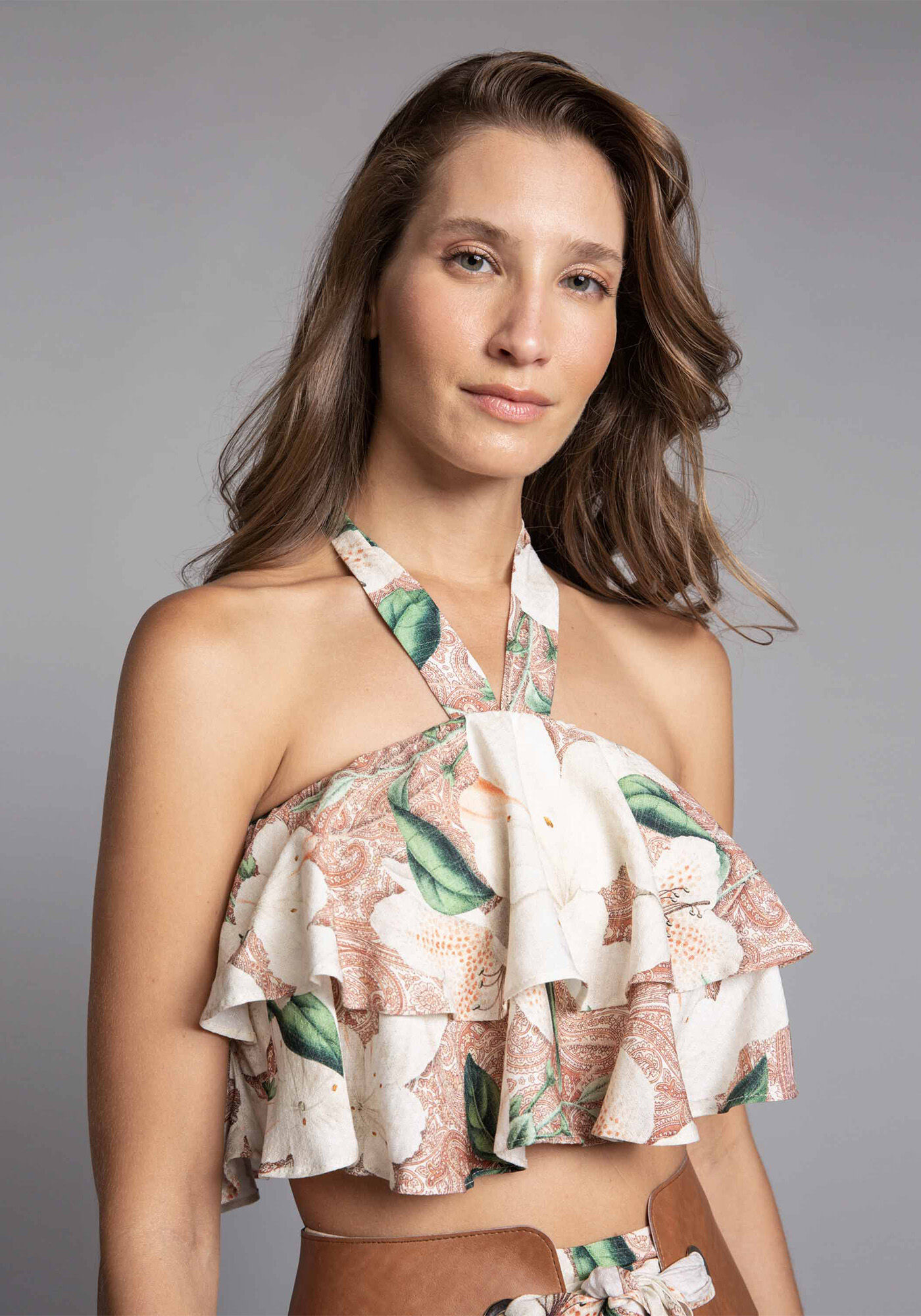 Blusa Cropped Babados, , large.