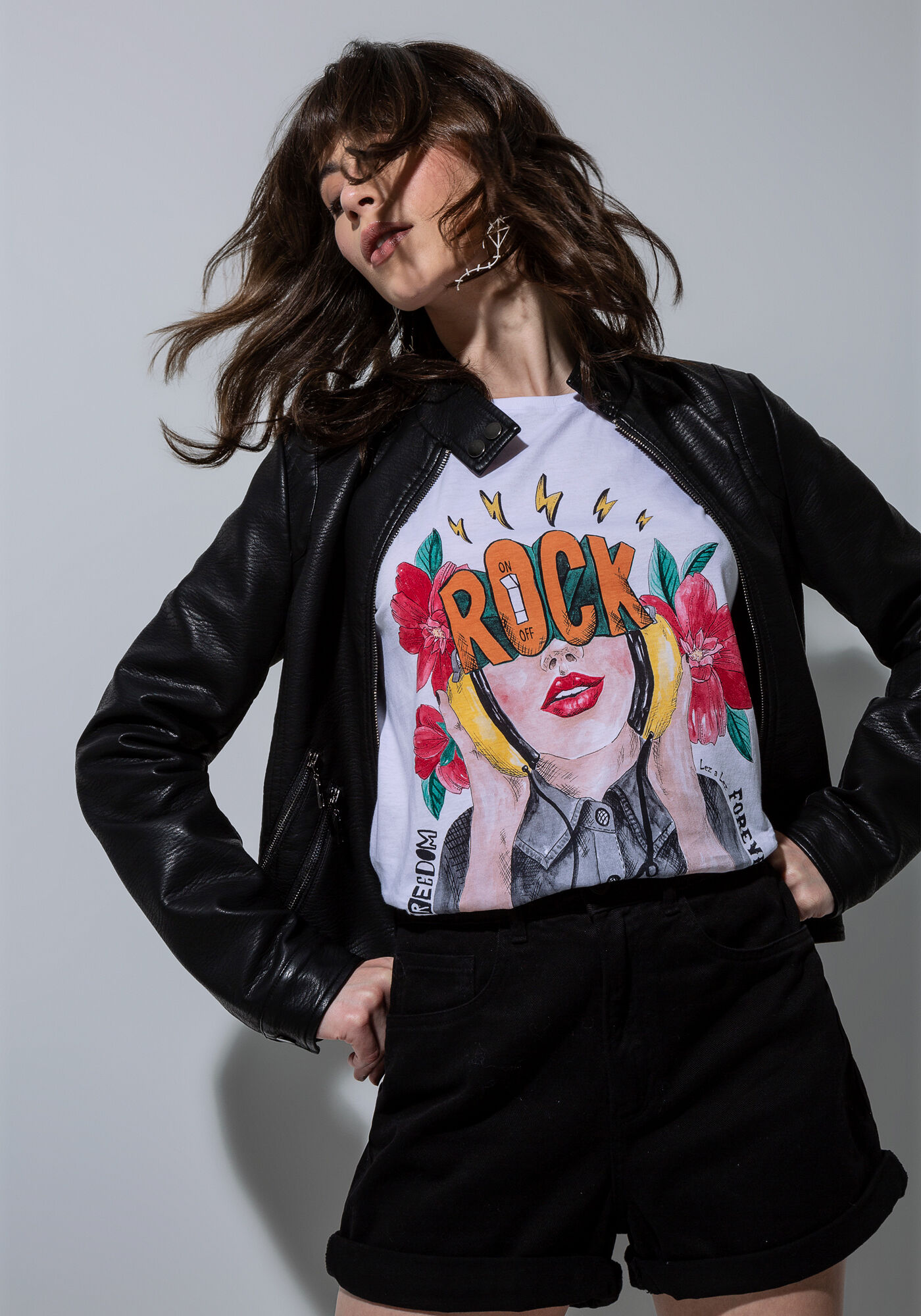 T-Shirt Play Lez Rock On, BRANCO, large.