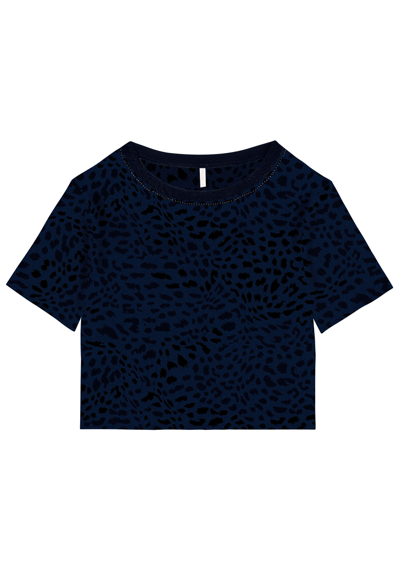 Blusa em Viscose com Strass Gola, , large.