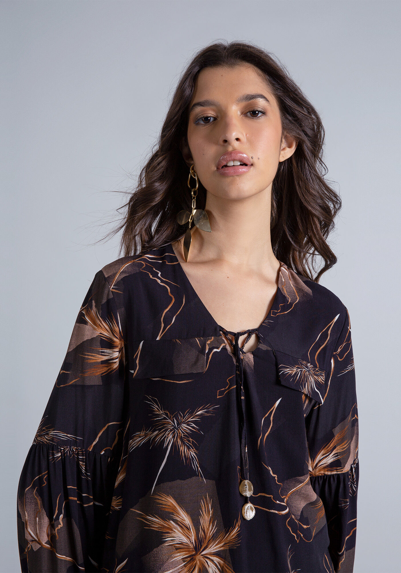 Blusa Manga Longa Estampada, , large.