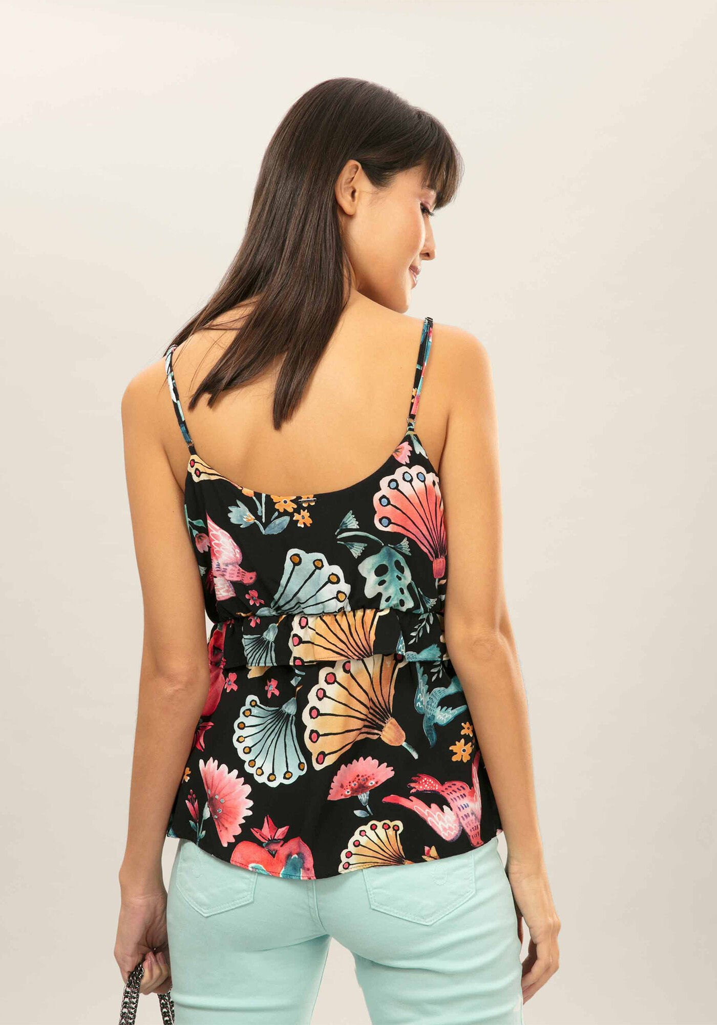 Blusa com Al&ccedil;as Babado, , large.