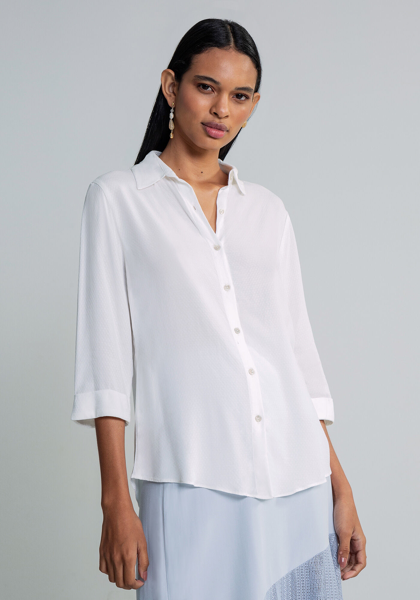 Camisa Cl&aacute;ssica em tecido, , large.