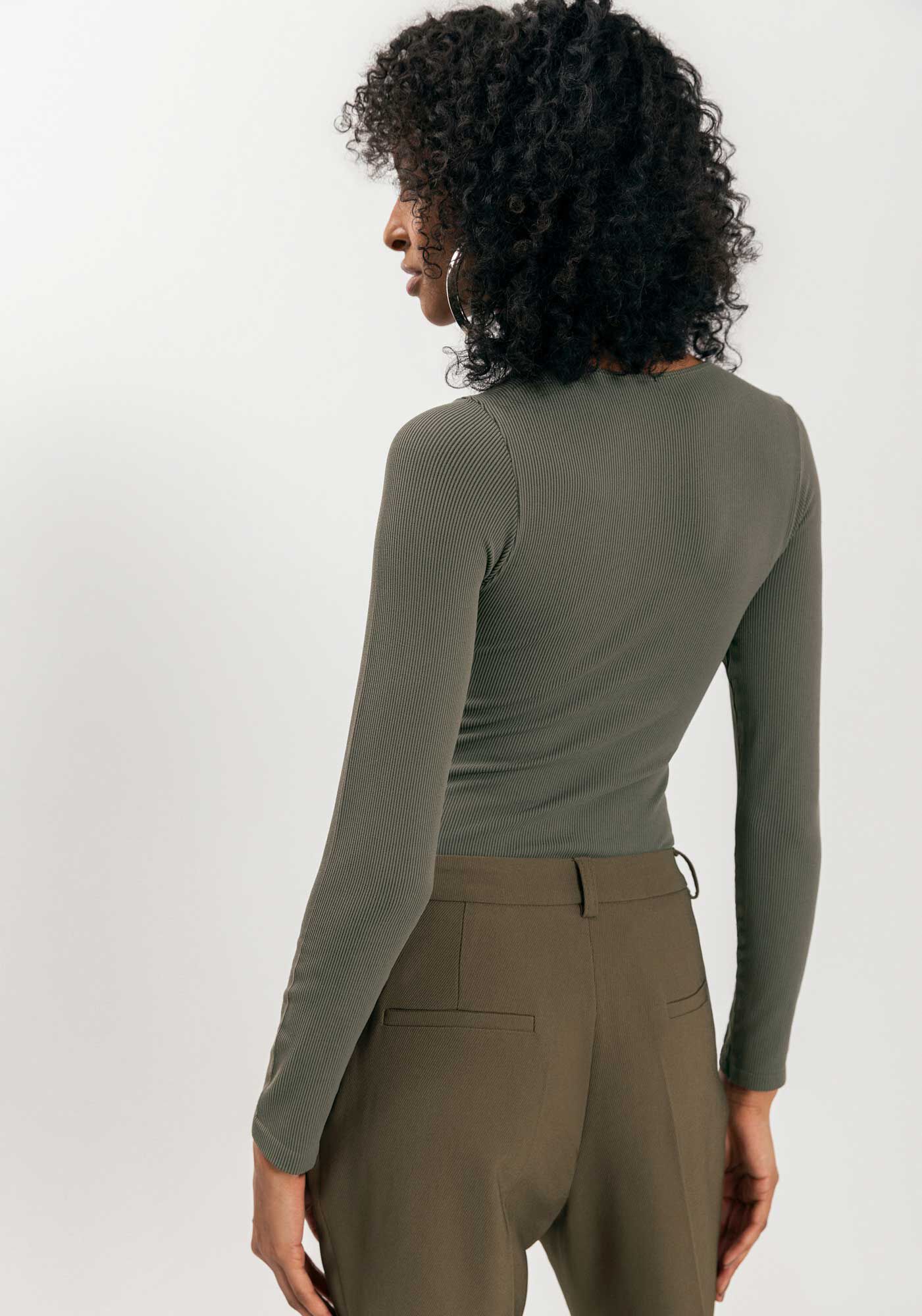 Blusa B&aacute;sica De Mangas Longas Seamless, , large.