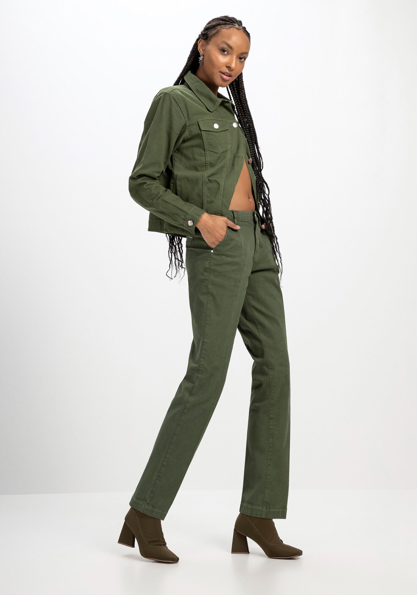 Cal&ccedil;a Sarja Reta Slim com Elasticidade, , large.