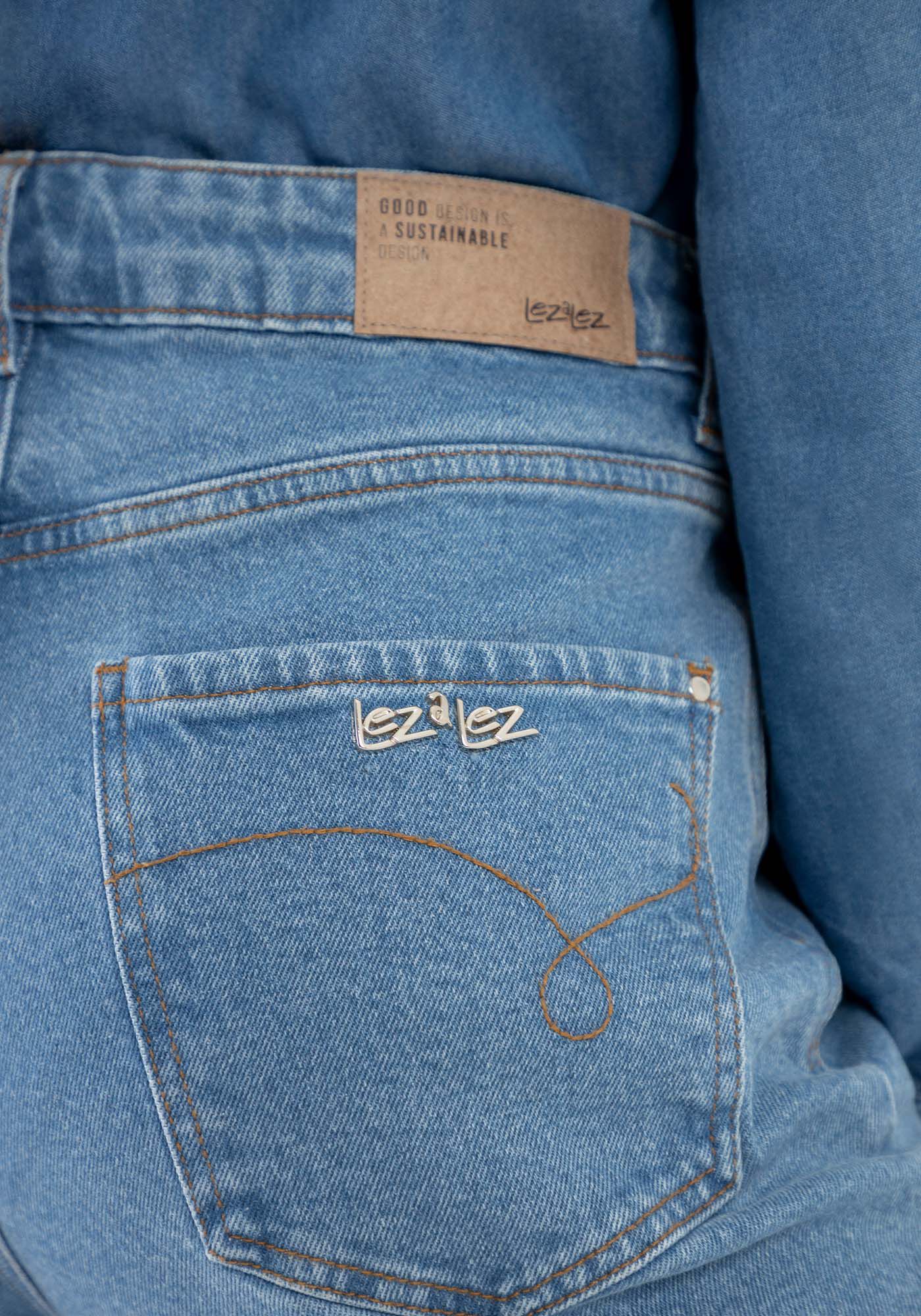 Cal&ccedil;a Jeans Mom Sustent&aacute;vel Super Alta, , large.