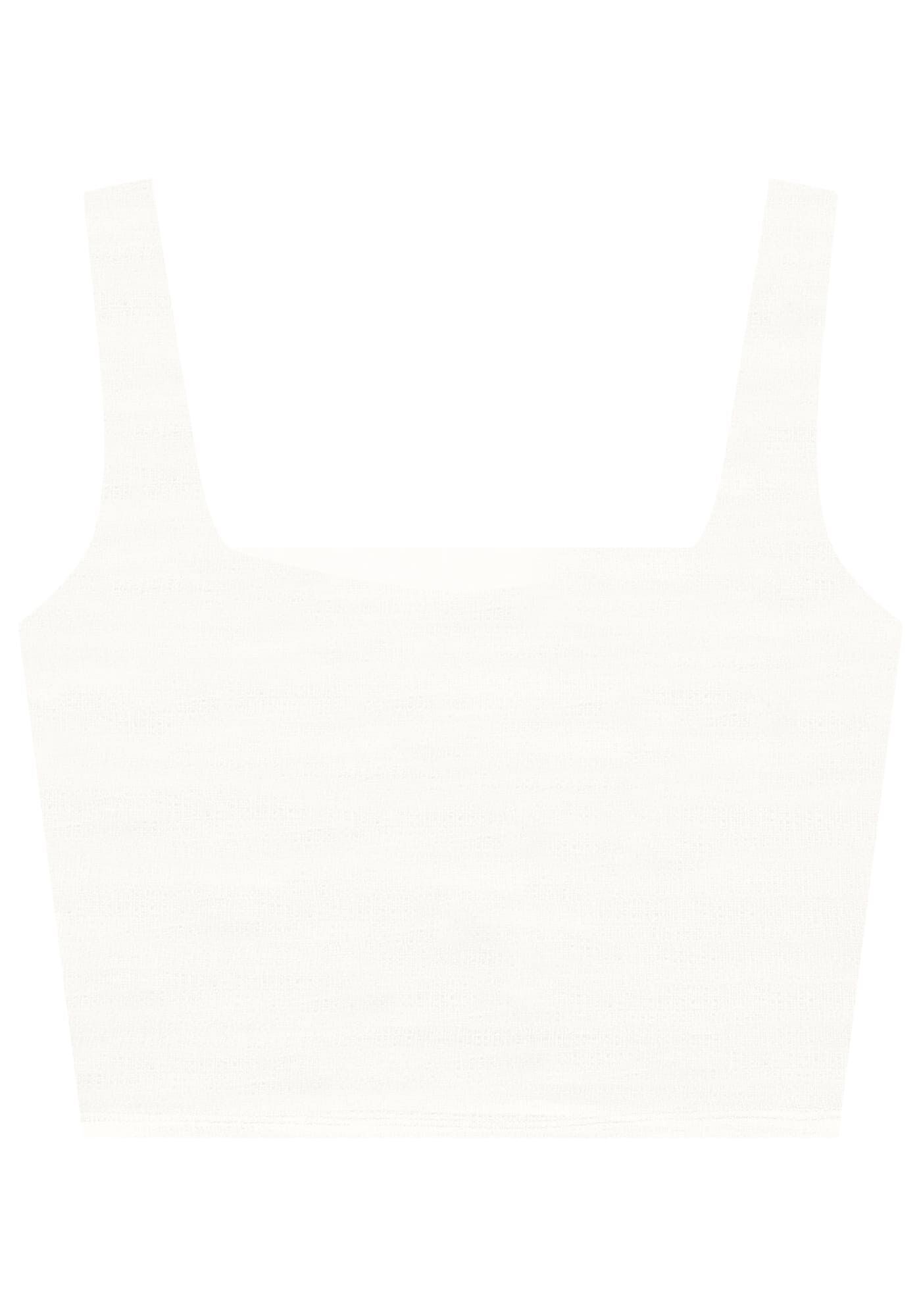 Regata Cropped em Malha com Decote Quadrado, , large.