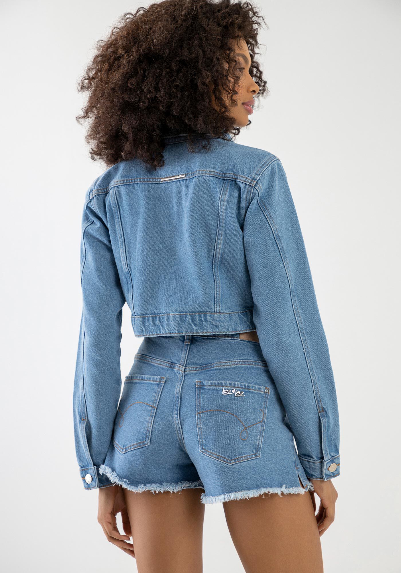 Shorts Jeans Boyfriend Sustent&aacute;vel, JEANS CLARO, large.